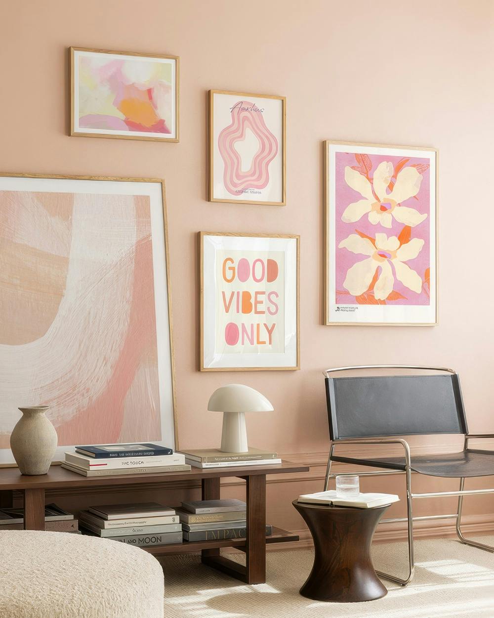 Pink shapes gallery wall (ONE SIZE)