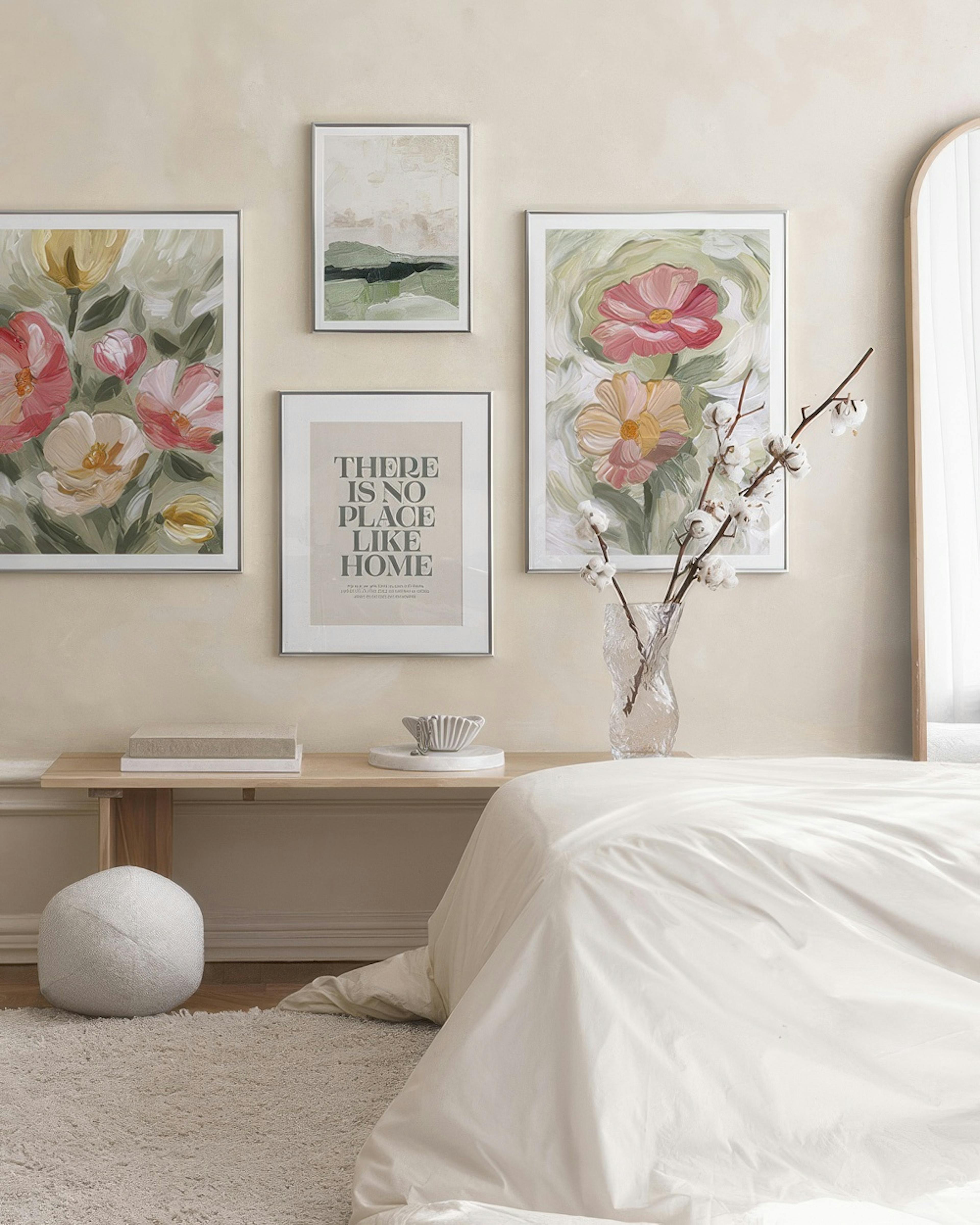 Soft florals parede de quadros