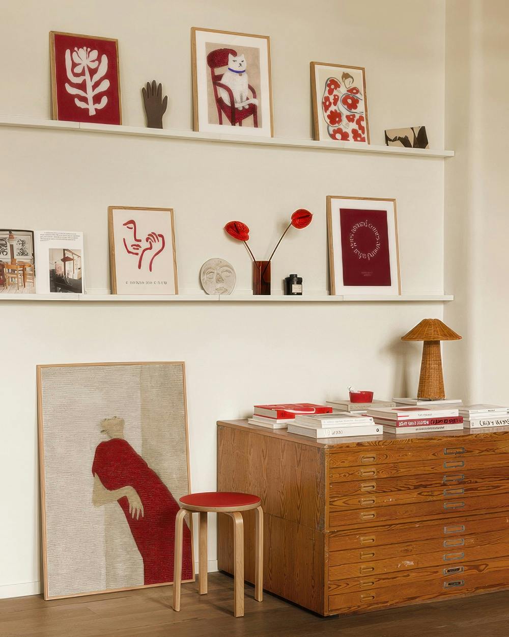 Radiant Red decoration murale (ONE SIZE)