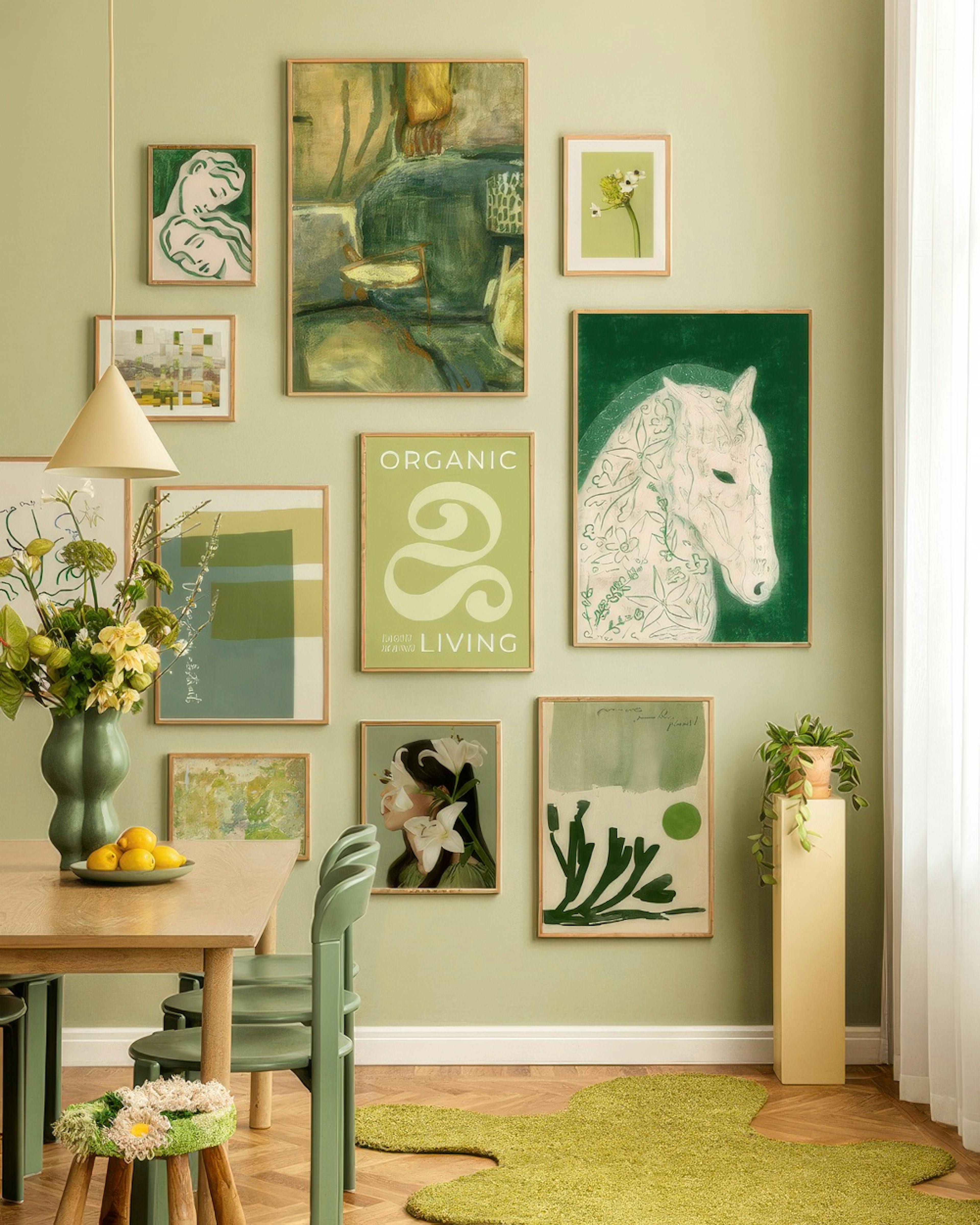 Green Haven parede de quadros