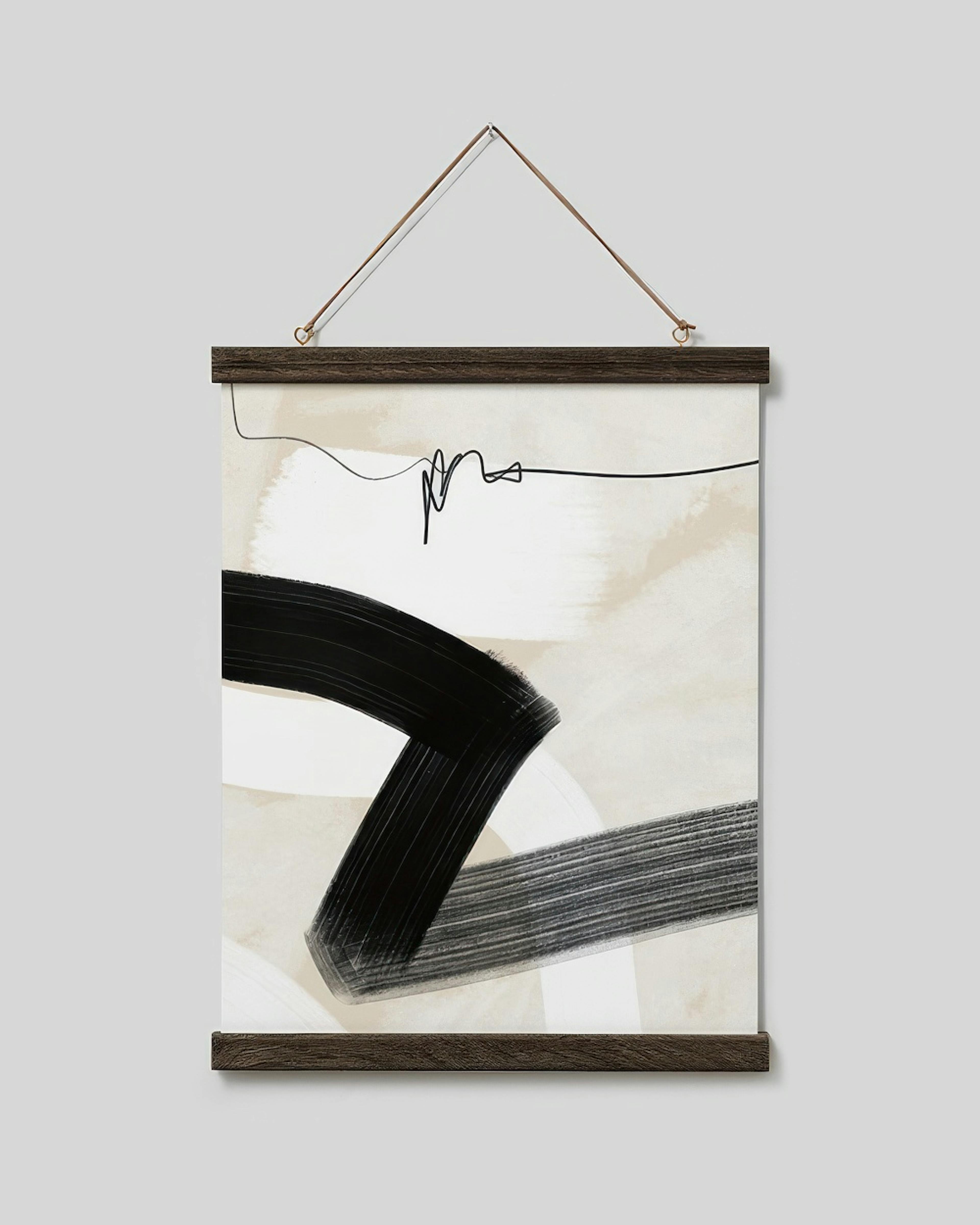 Poster Hanger Dark Oak 31 cm, magnet fastner