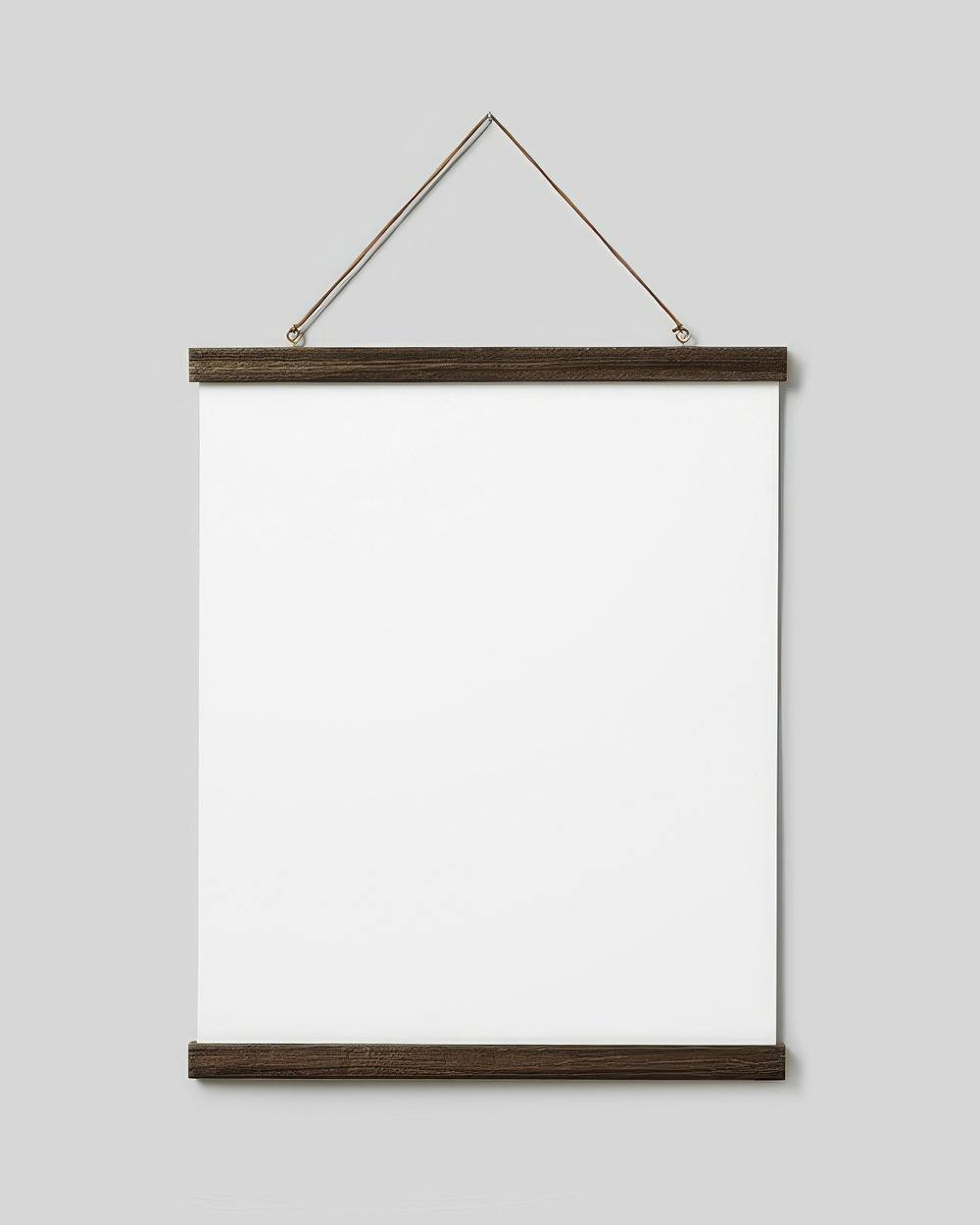 Baguette de suspension en chêne foncé de 41 cm, fermeture aimantée (41 cm)