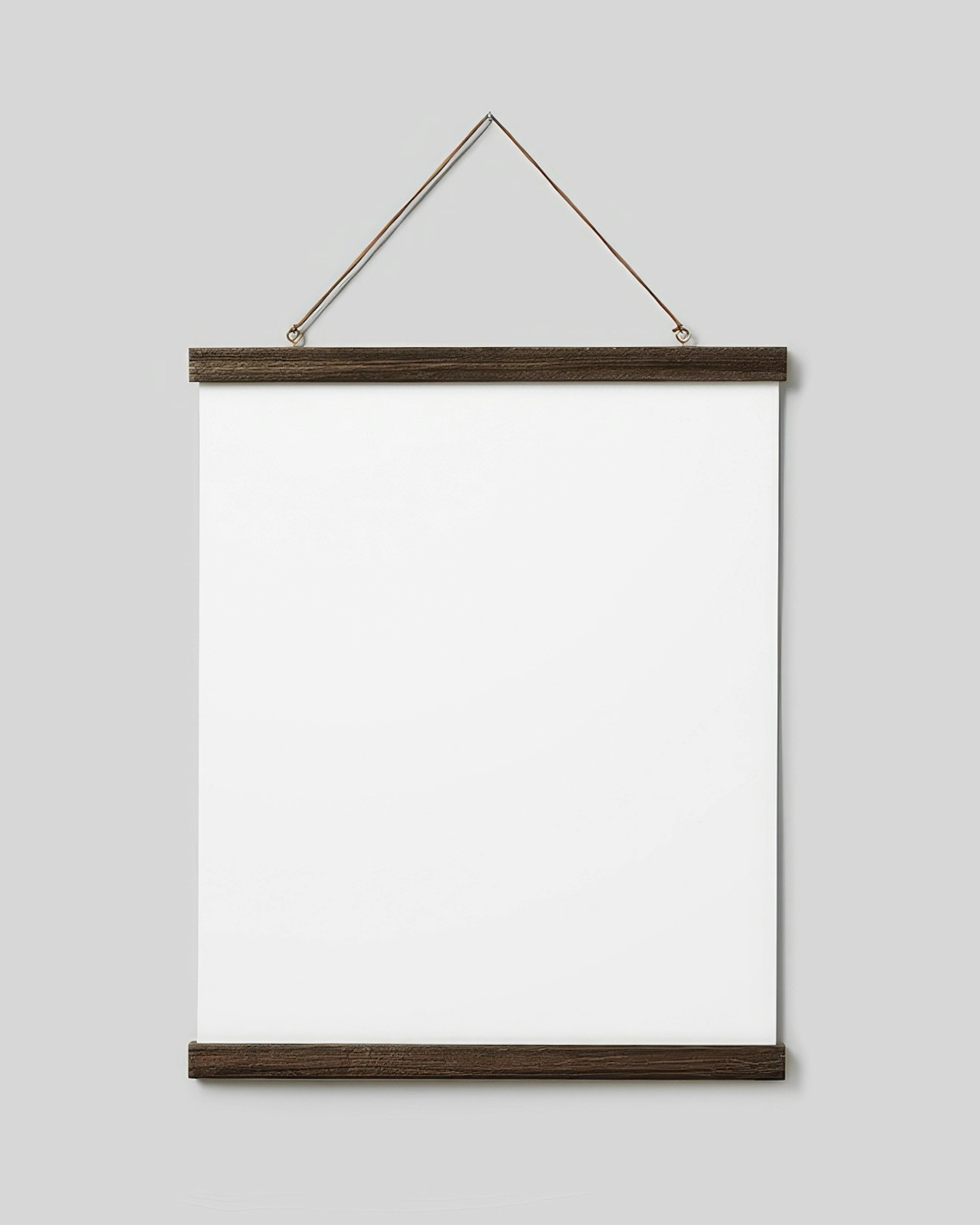 Baguette de suspension en chêne foncé de 41 cm, fermeture aimantée