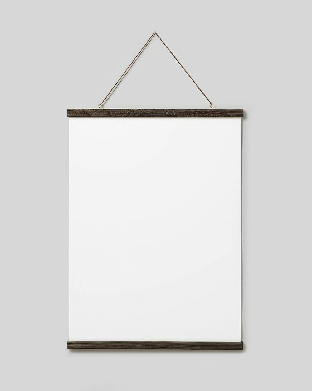 Baguette de suspension en chêne foncé de 51 cm, fermeture aimantée (51 cm)