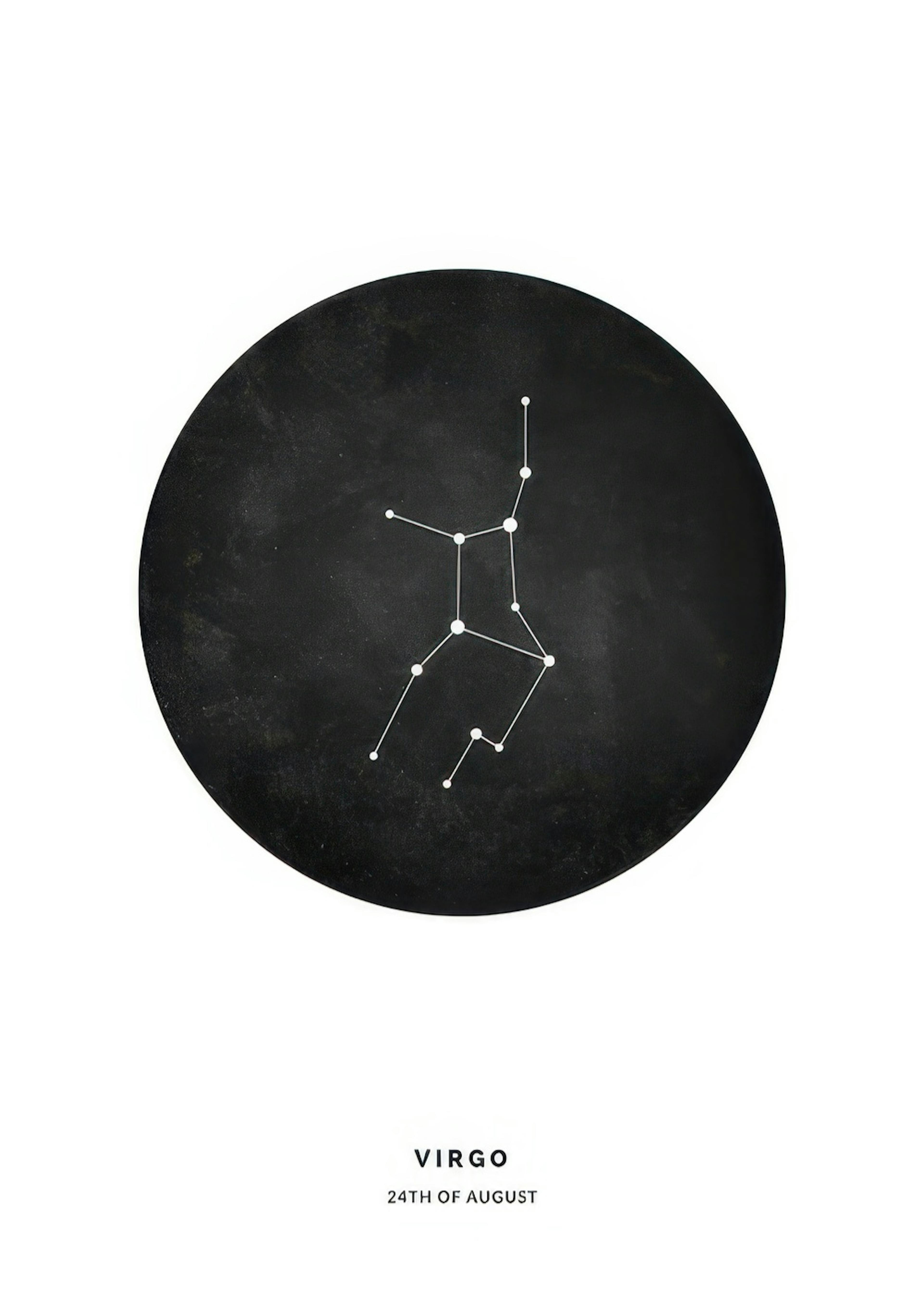 Star Sign Black Virgo Personal Poster
