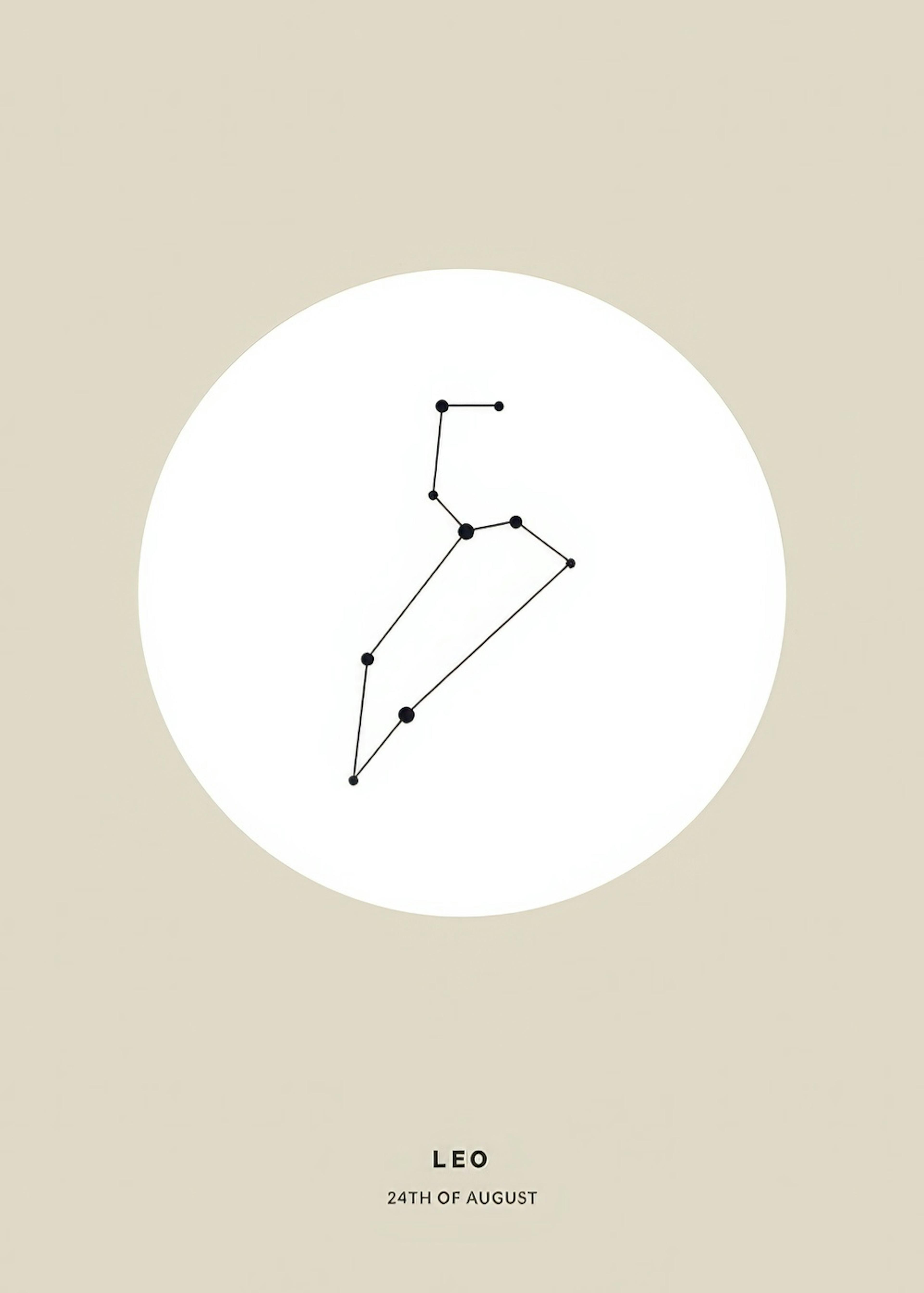 Star Sign Beige Leo Personal Poster