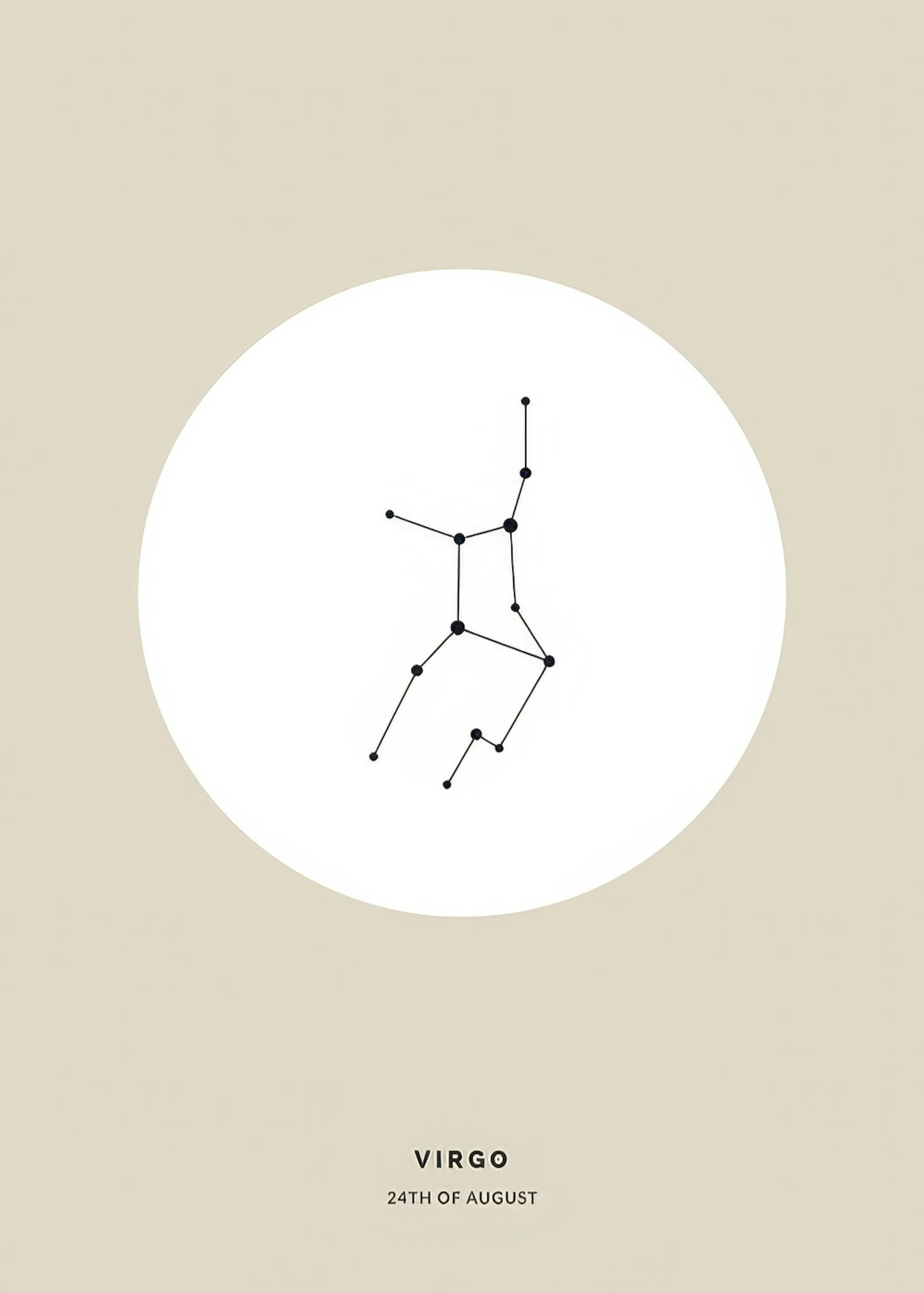 Star Sign Beige Virgo Personal Juliste
