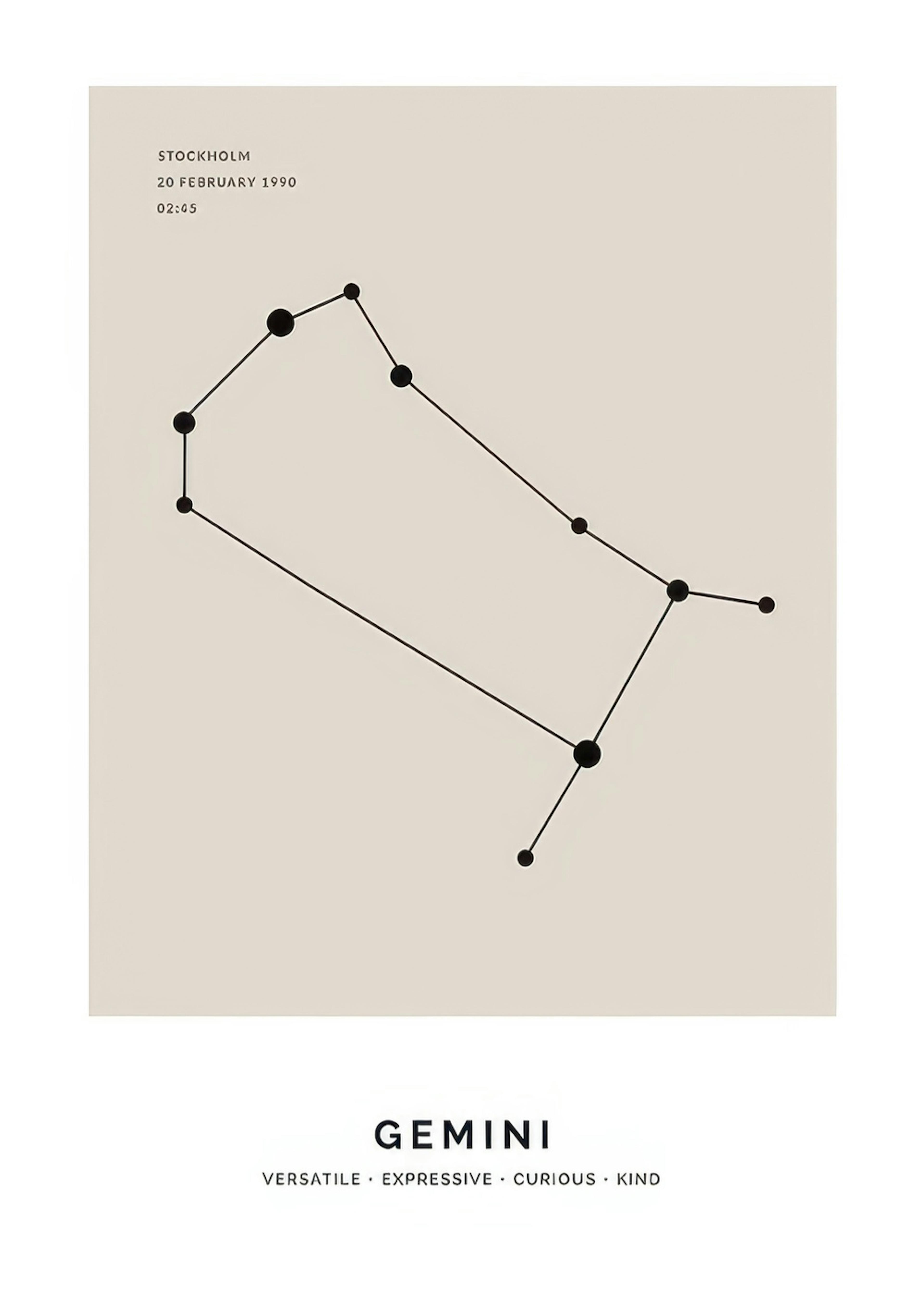 Constellation Beige Gemini Personal Juliste