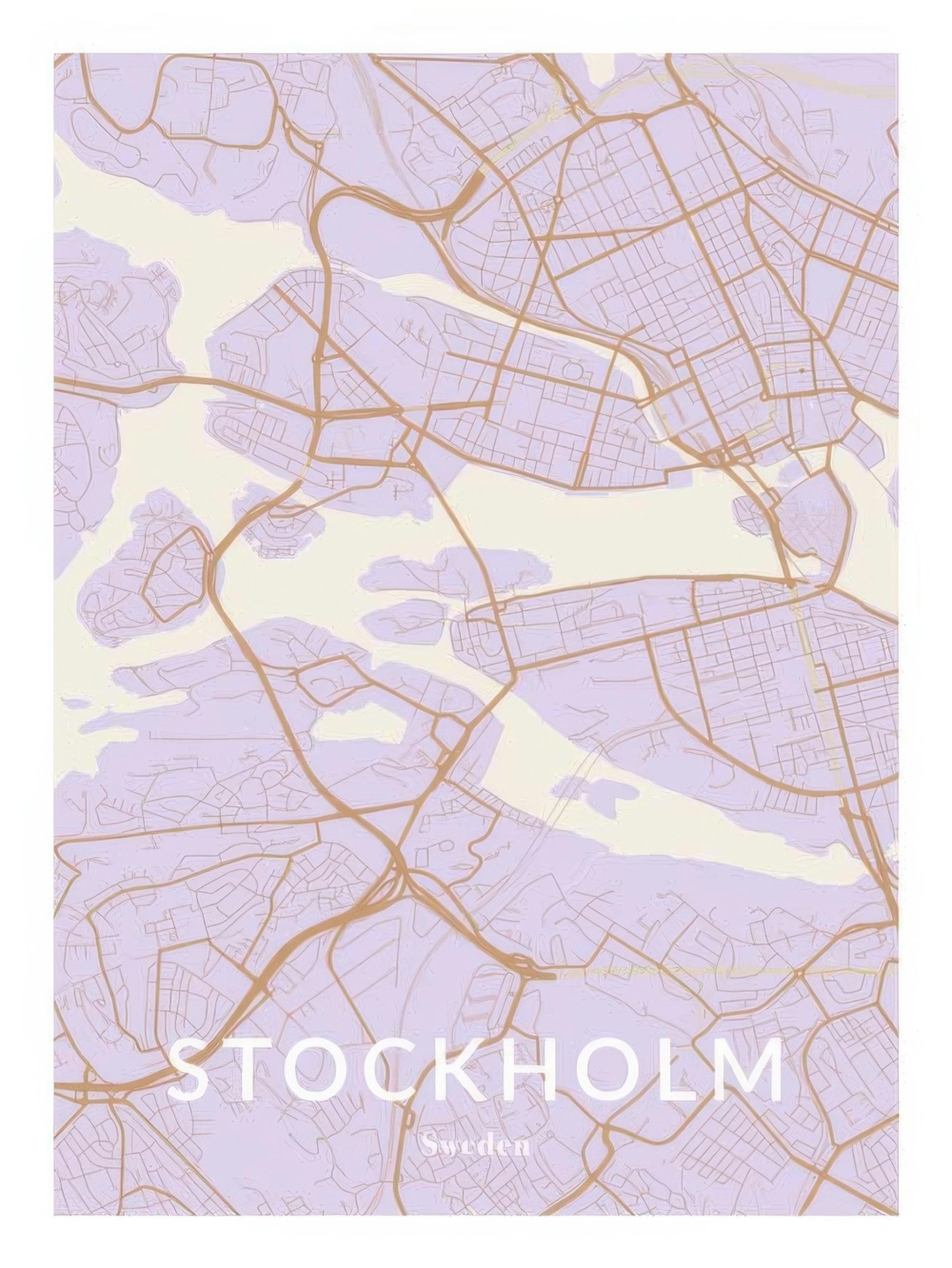 Lilac Map Personal Poster