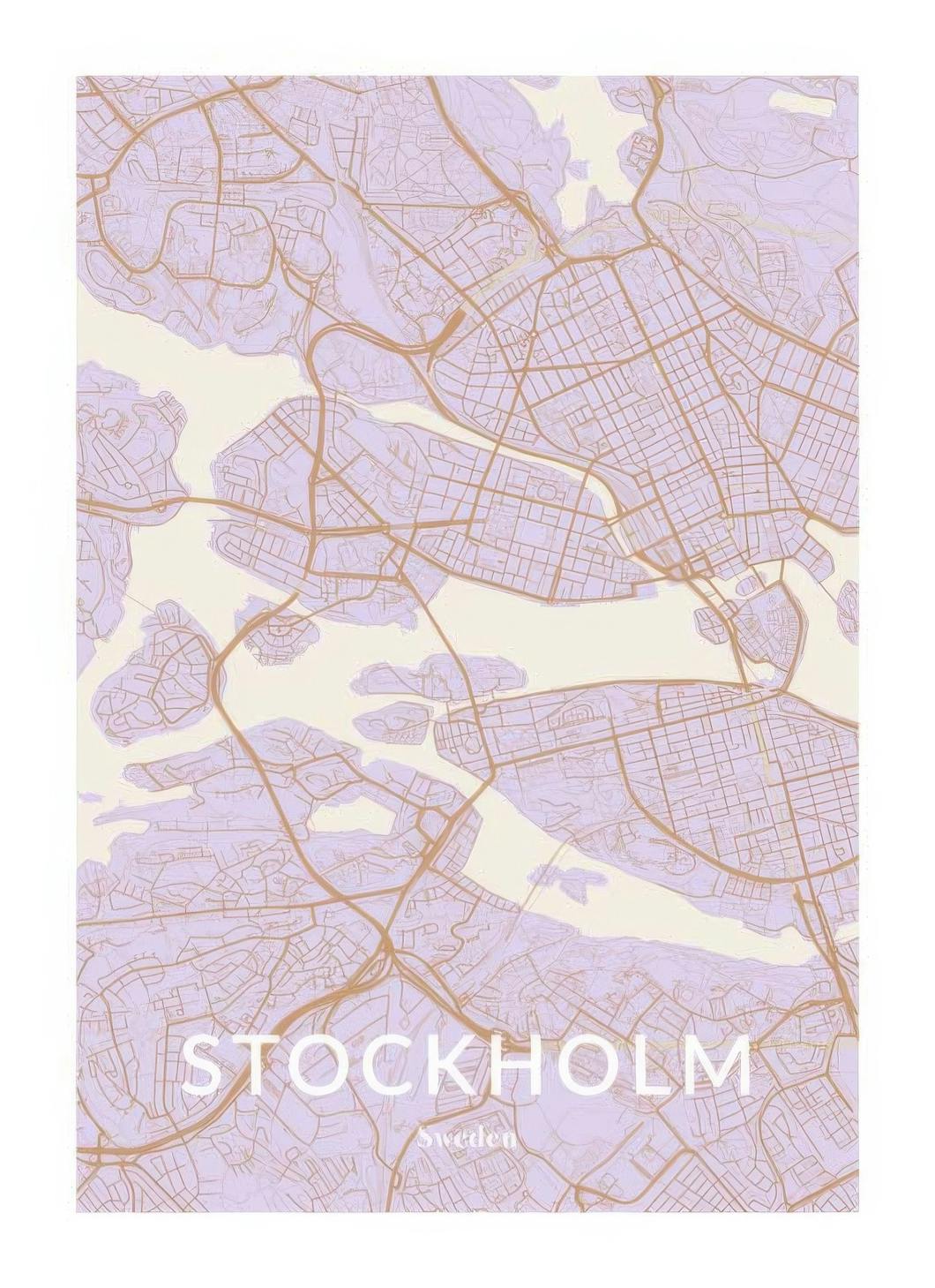 Lilac Map Personal Poster (30x40 cm)  Posters personnalisés