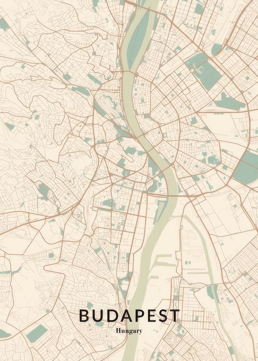 Vintage Stadskaart Poster – Persoonlijke Wanddecoratie | Desenio