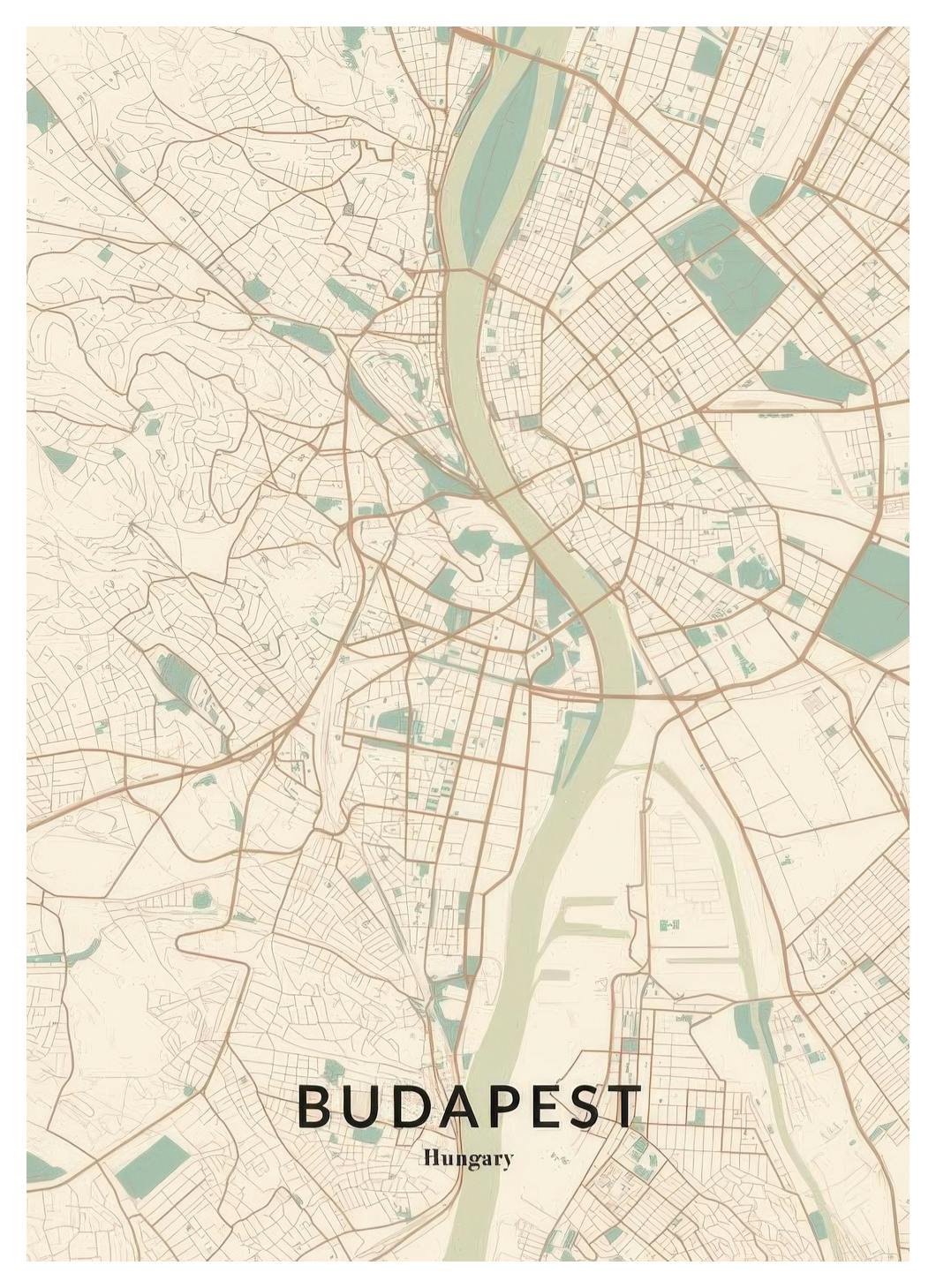 Vintage Map Personal Poster (30x40 cm) - Affiches personnalisées