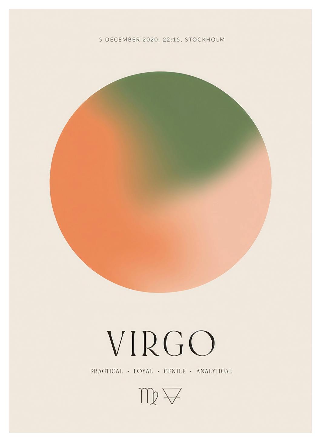 Prints - Aura Energy Virgo Personal Poster (50x70 cm) - Personalised prints