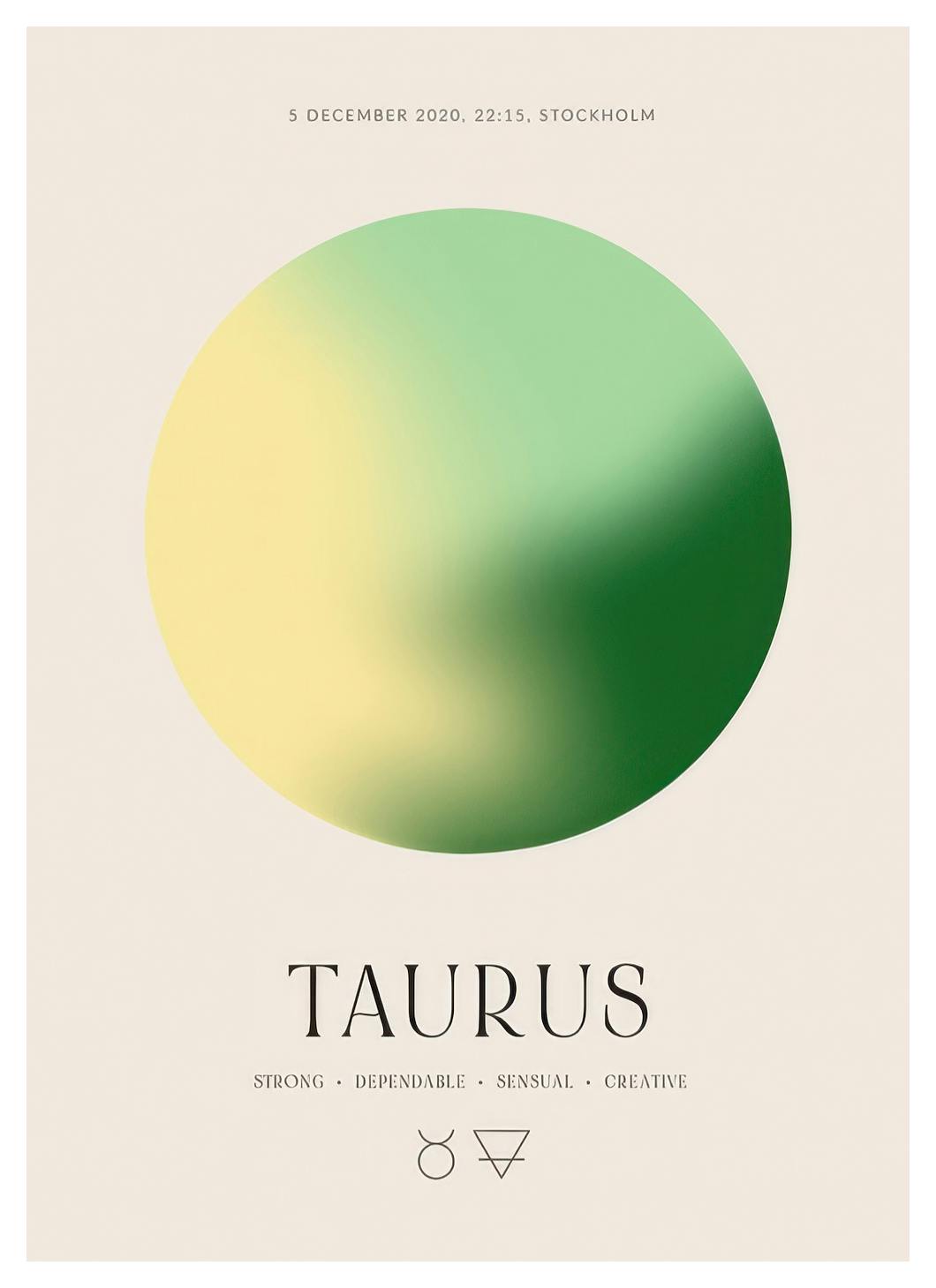 Prints - Aura Energy Taurus Personal Poster (30x40 cm) - Personalised prints