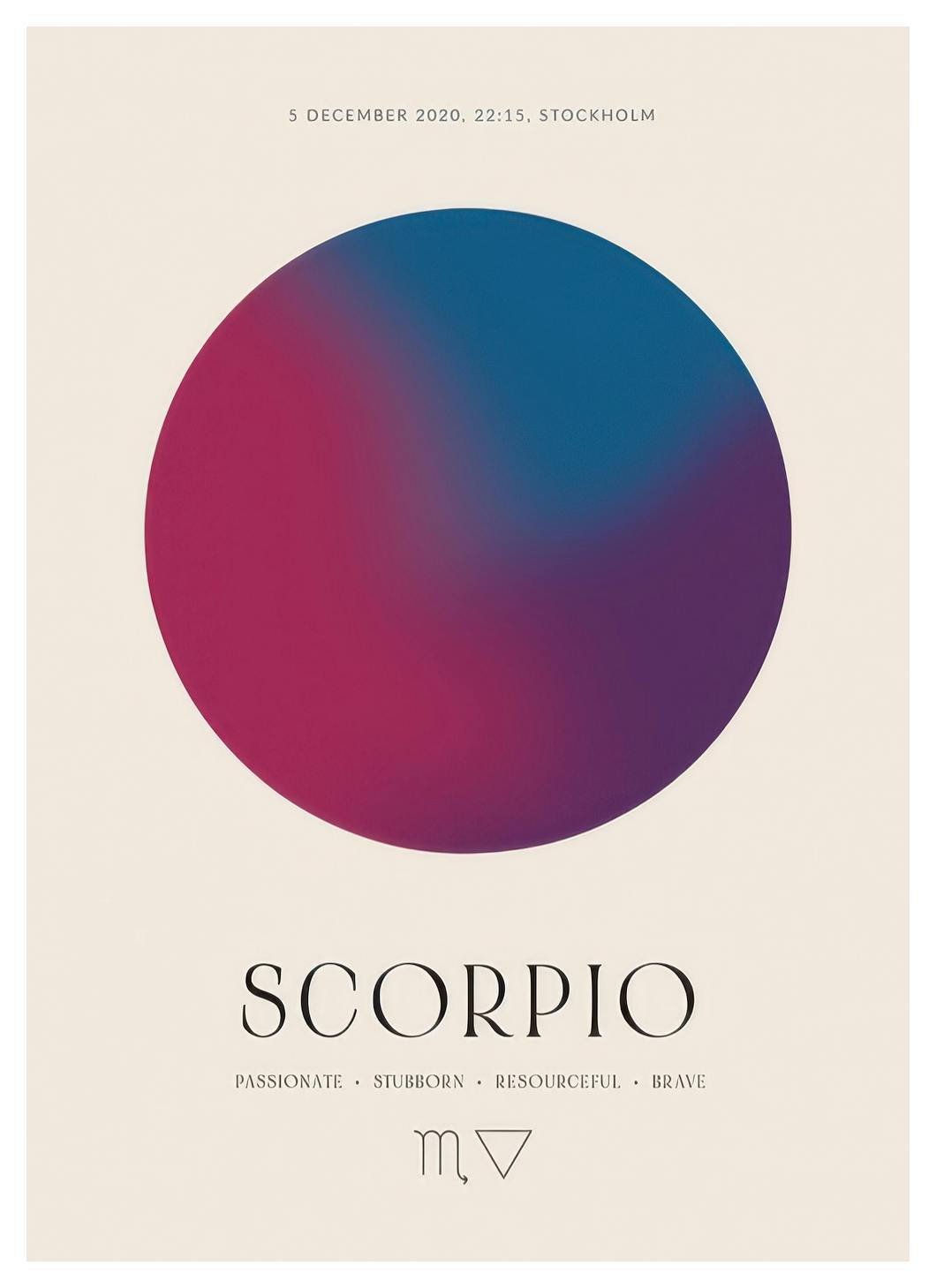 Aura Energy Scorpio Personal Affiche (30x40 cm) - Affiches personnalisées