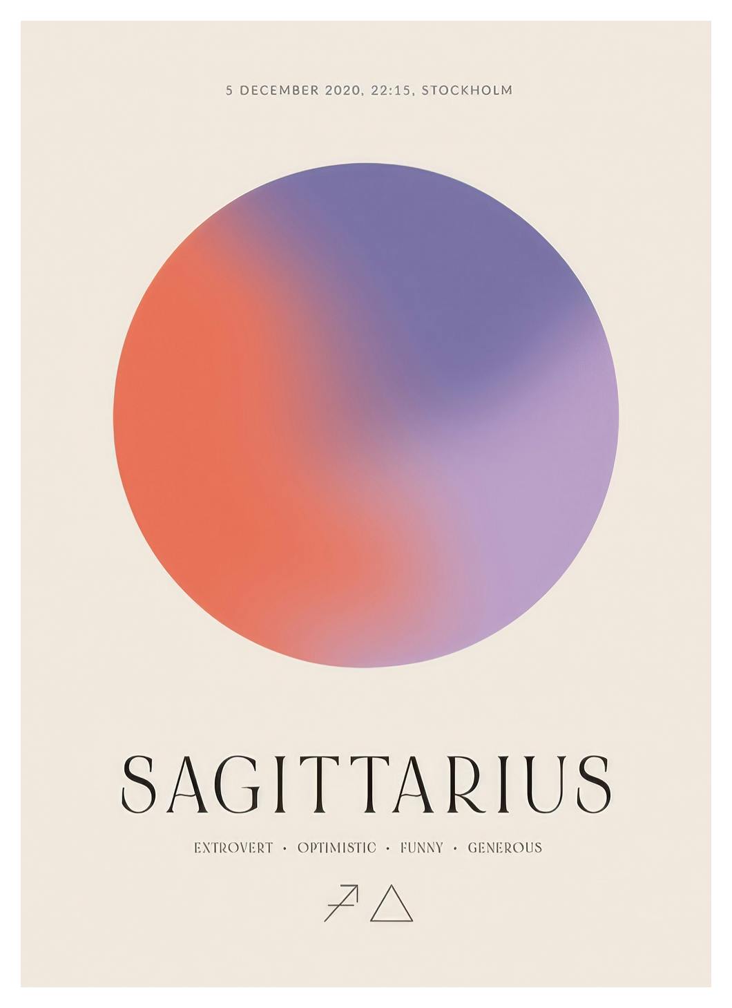 Prints - Aura Energy Sagittarius Personal Poster (50x70 cm) - Personalised prints