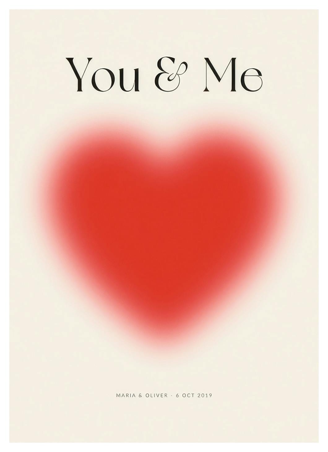 Prints - Big Heart Personal Poster (50x70 cm) - Personalised prints