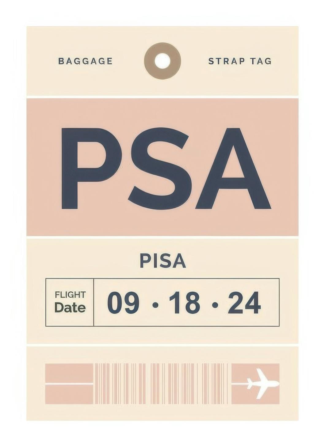 Baggage Tag No1 Pink Personal Affiche (30x40 cm) - Affiches personnalisées
