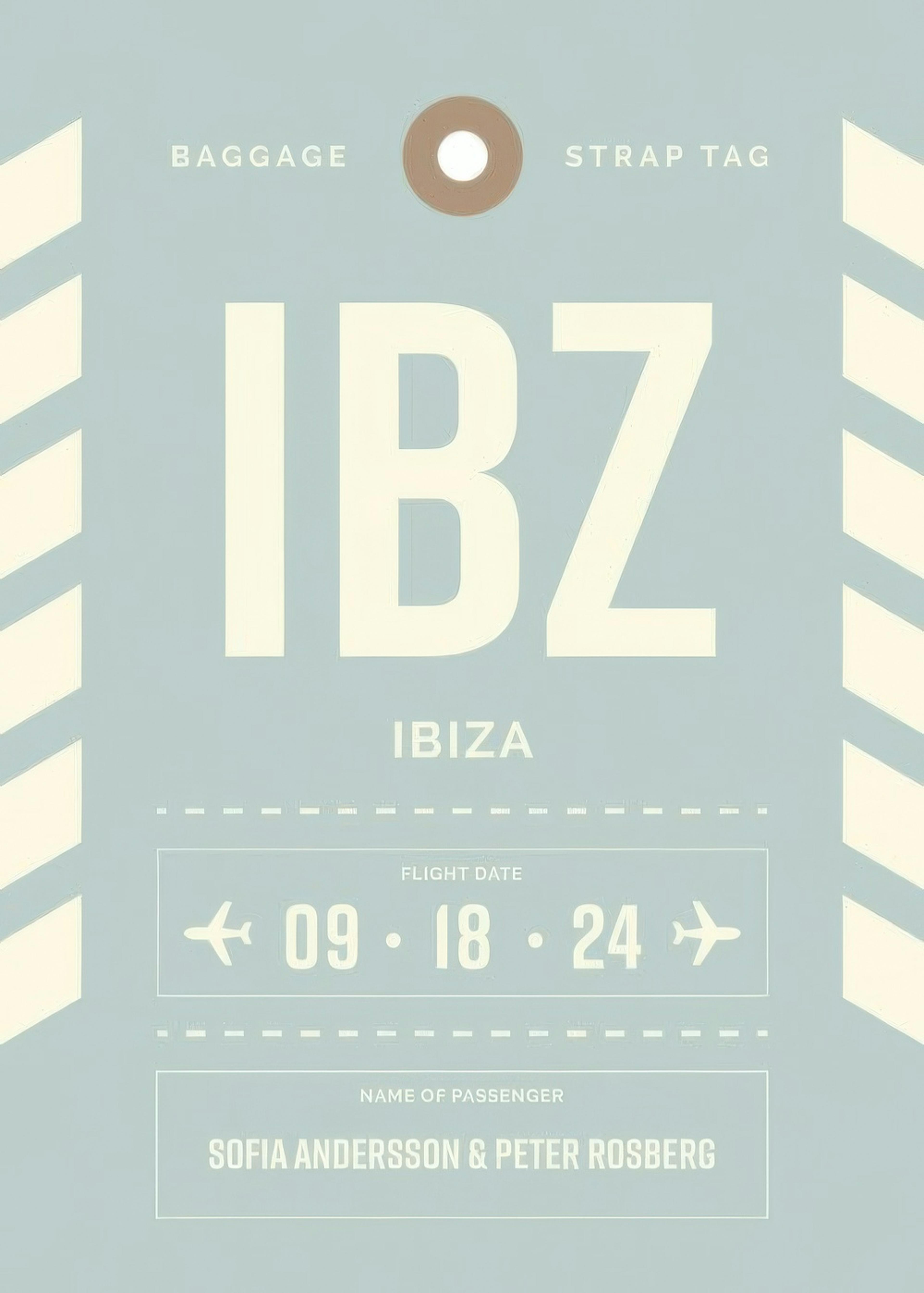 Baggage Tag No2 Blue Personal Poster 0