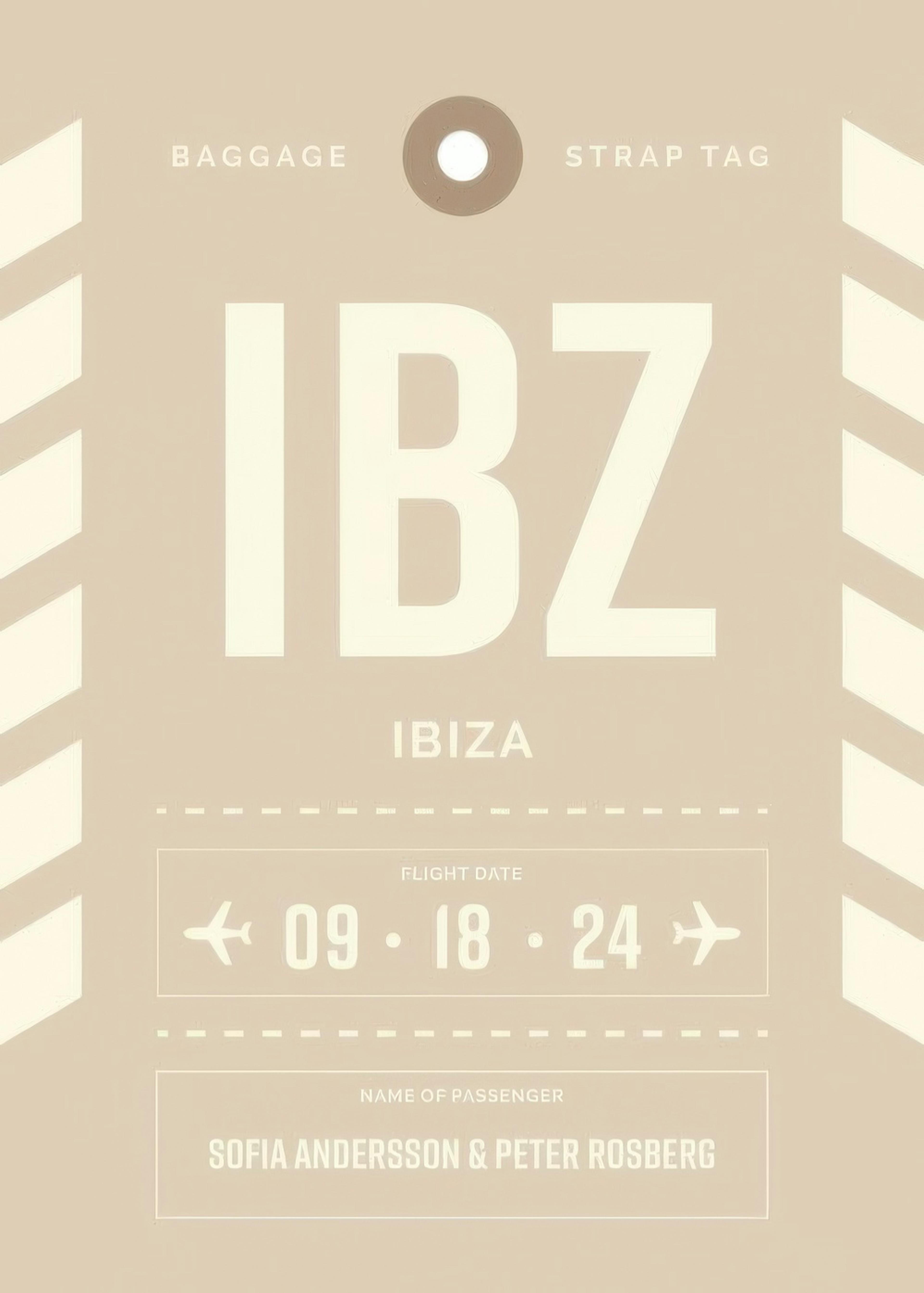 Baggage Tag No2 Beige Personal Poster 0