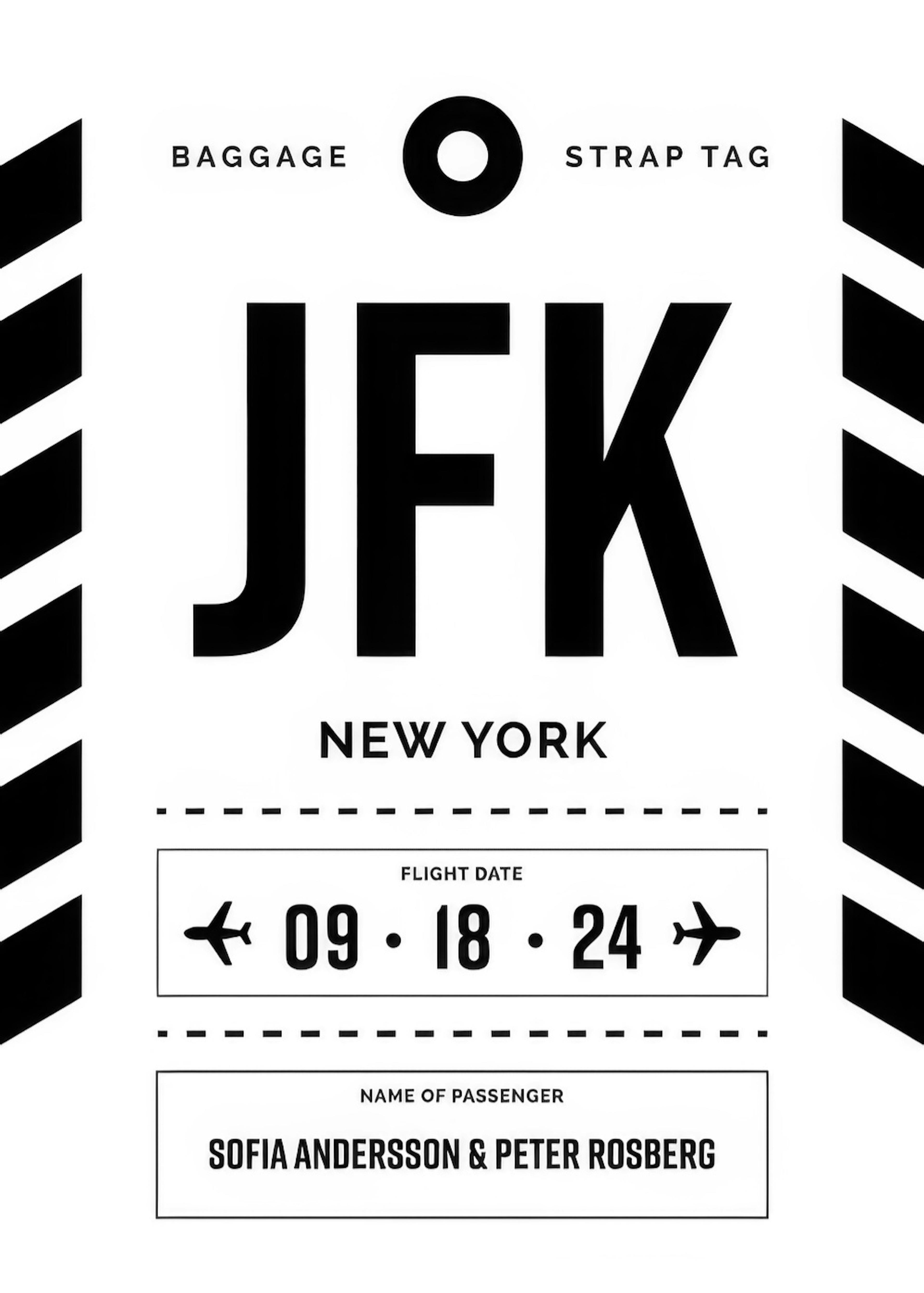 Baggage Tag No2 White Personal Poster 0