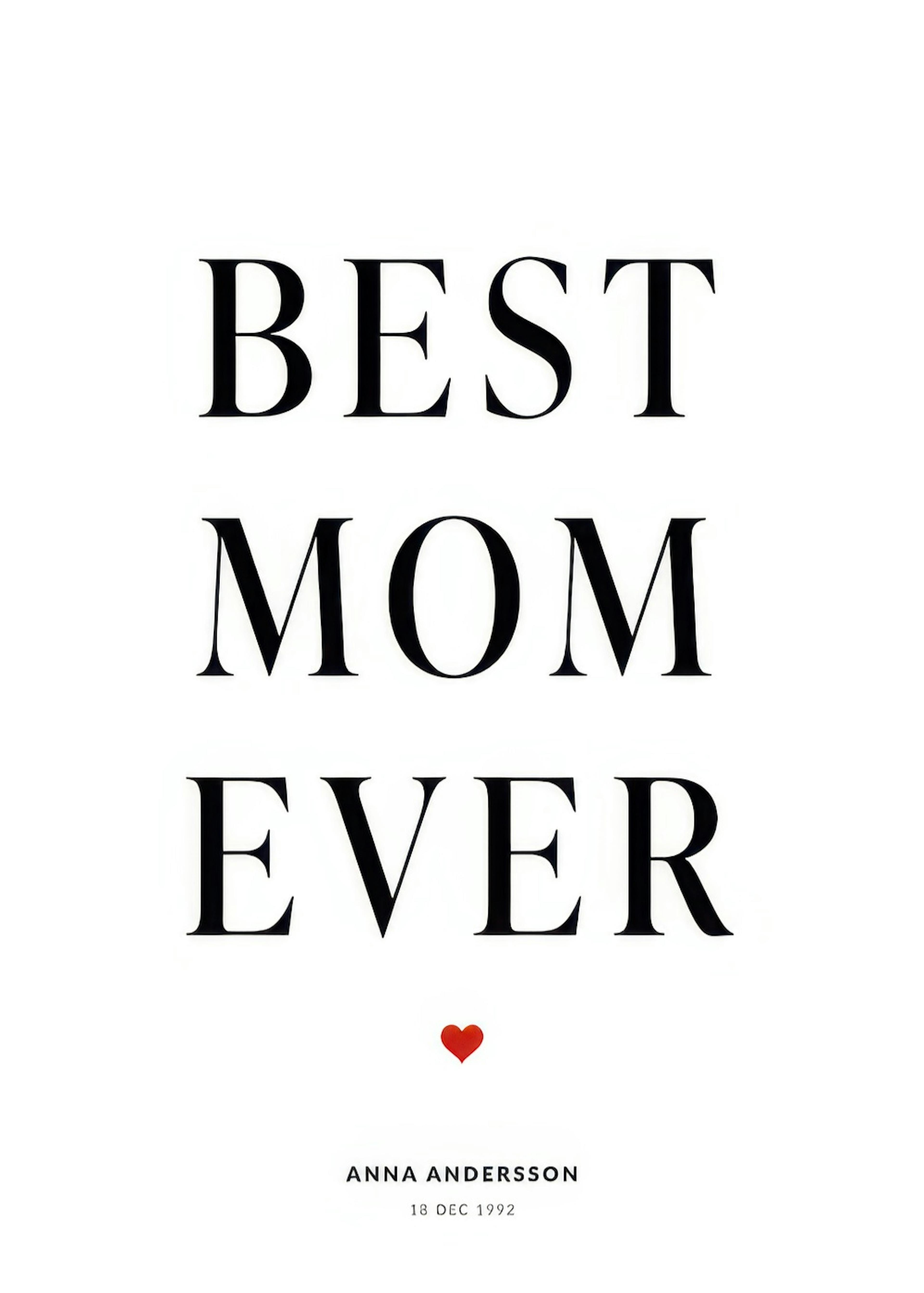 Best Mom Personal Plakat 0