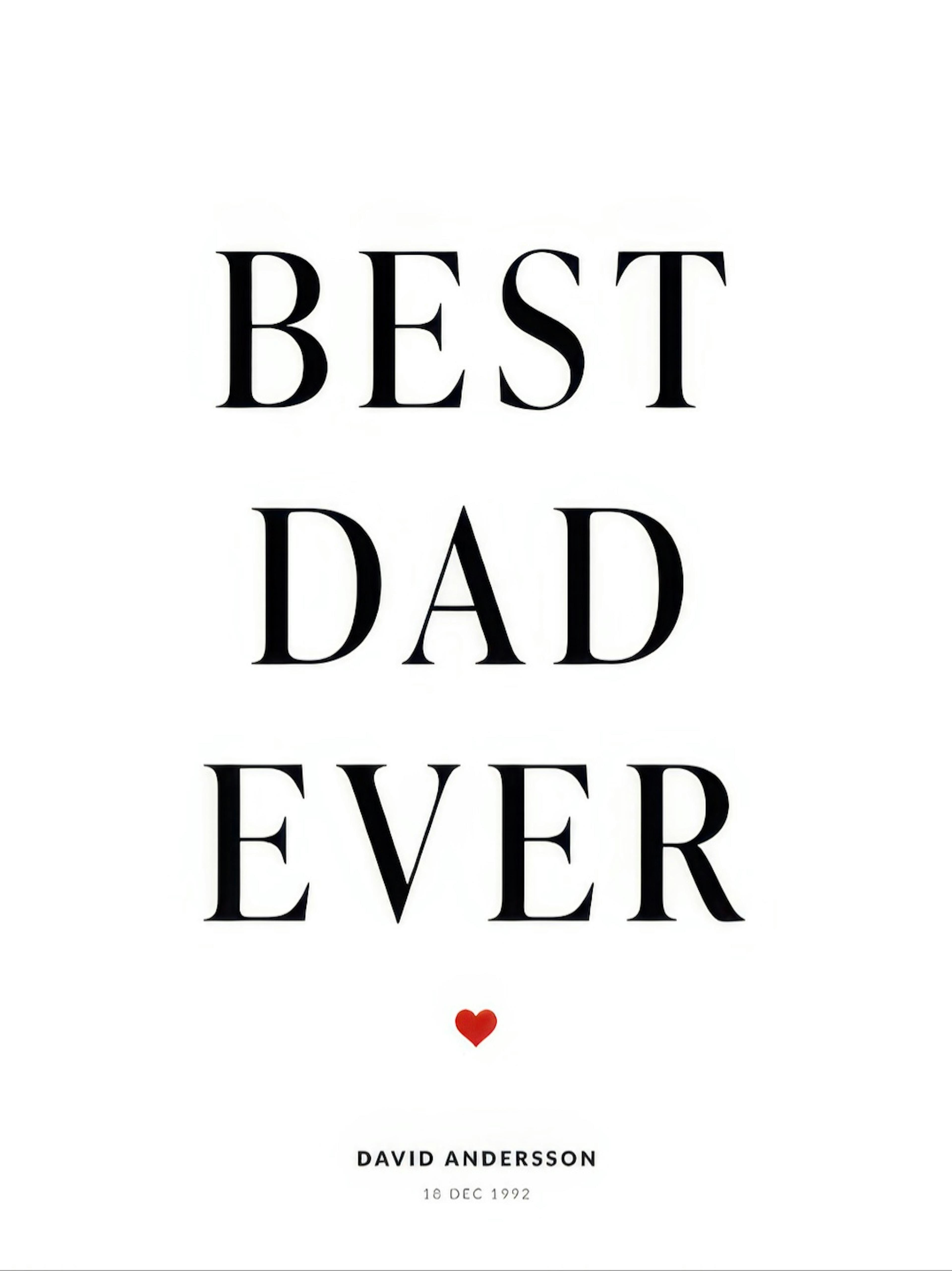 Best Dad Personal Plakat