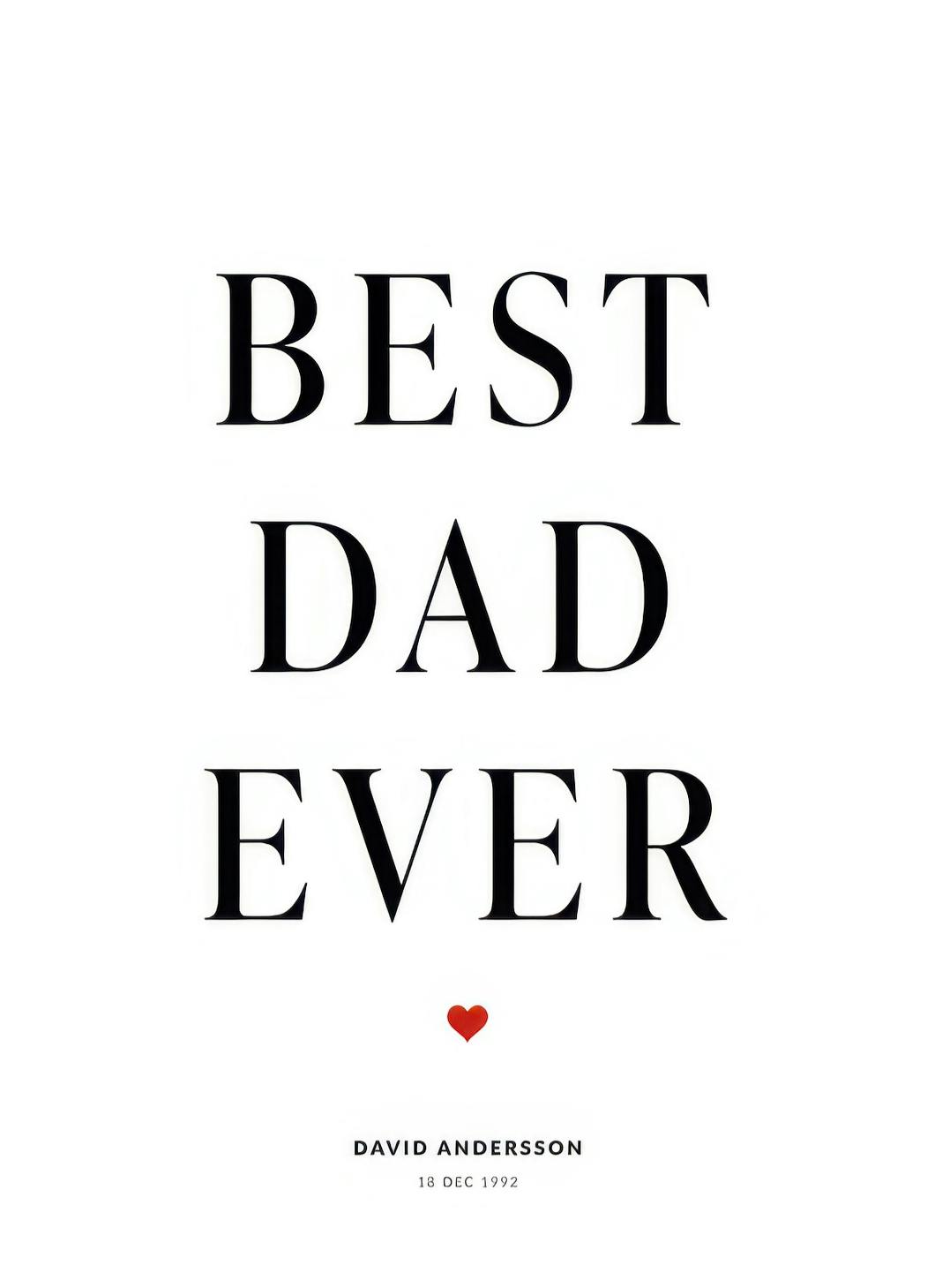 Prints - Best Dad Personal Poster (30x40 cm) - Personalised prints
