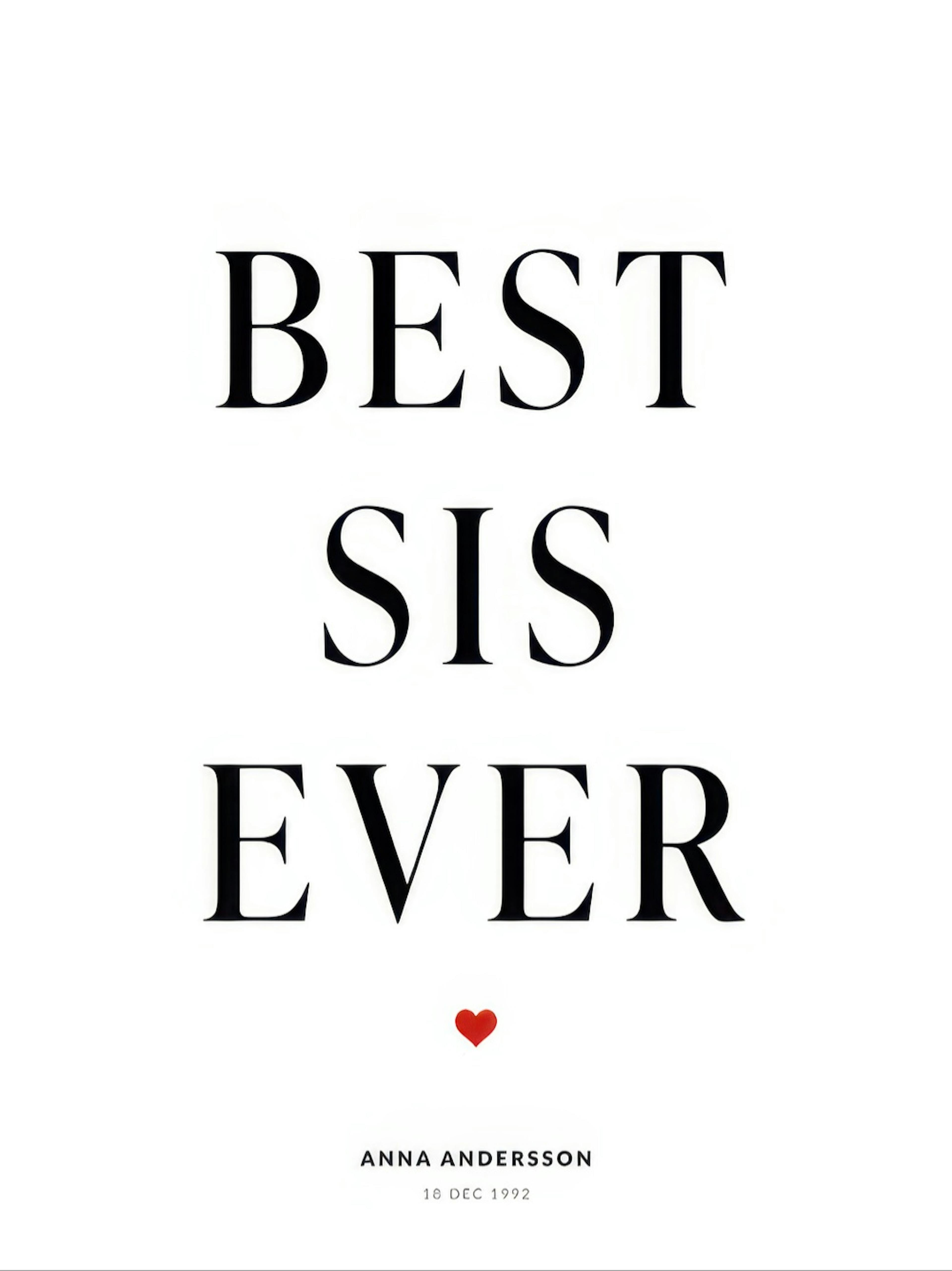 Best Sis Personal Poster
