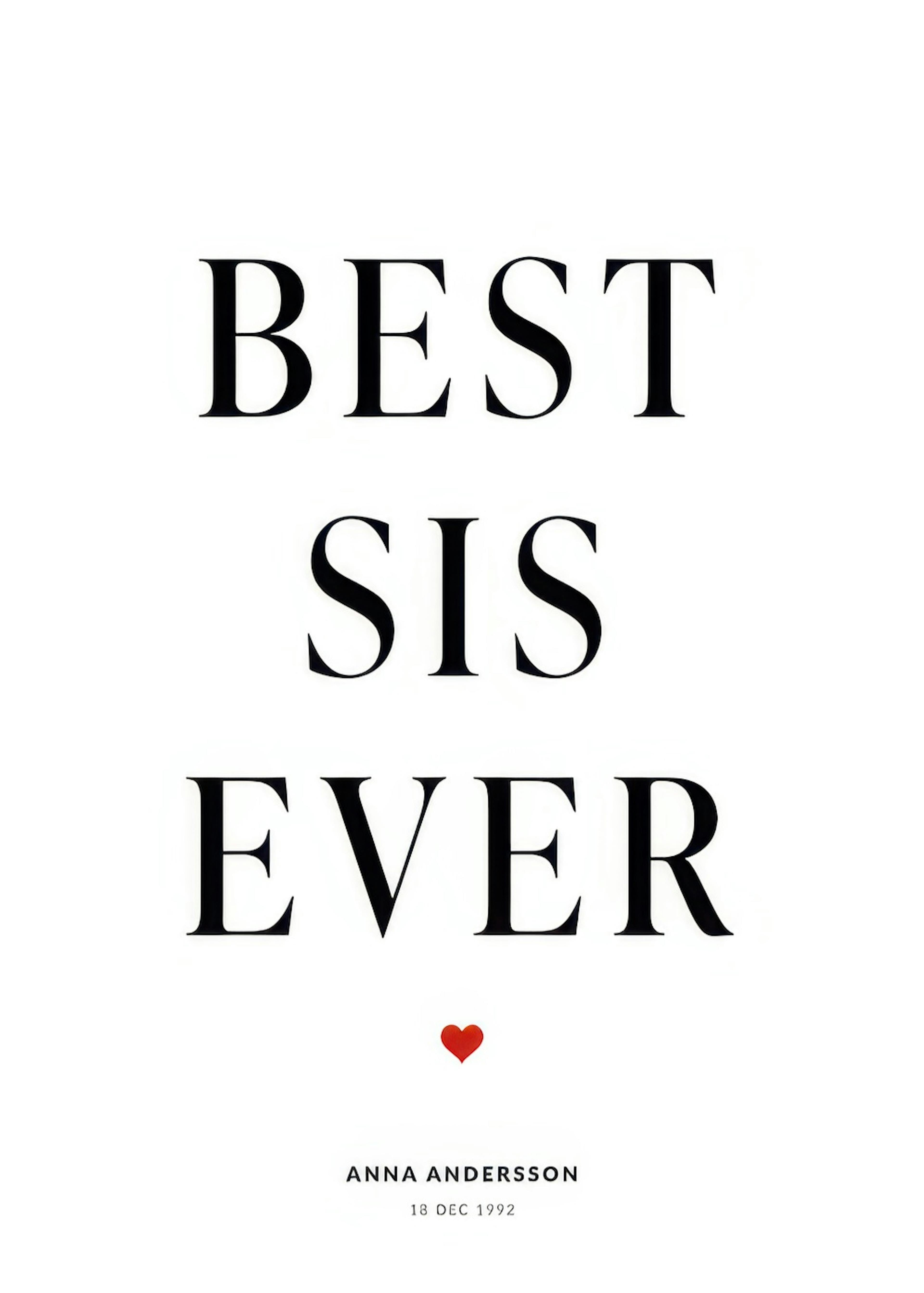 Best Sis Personal Juliste 0