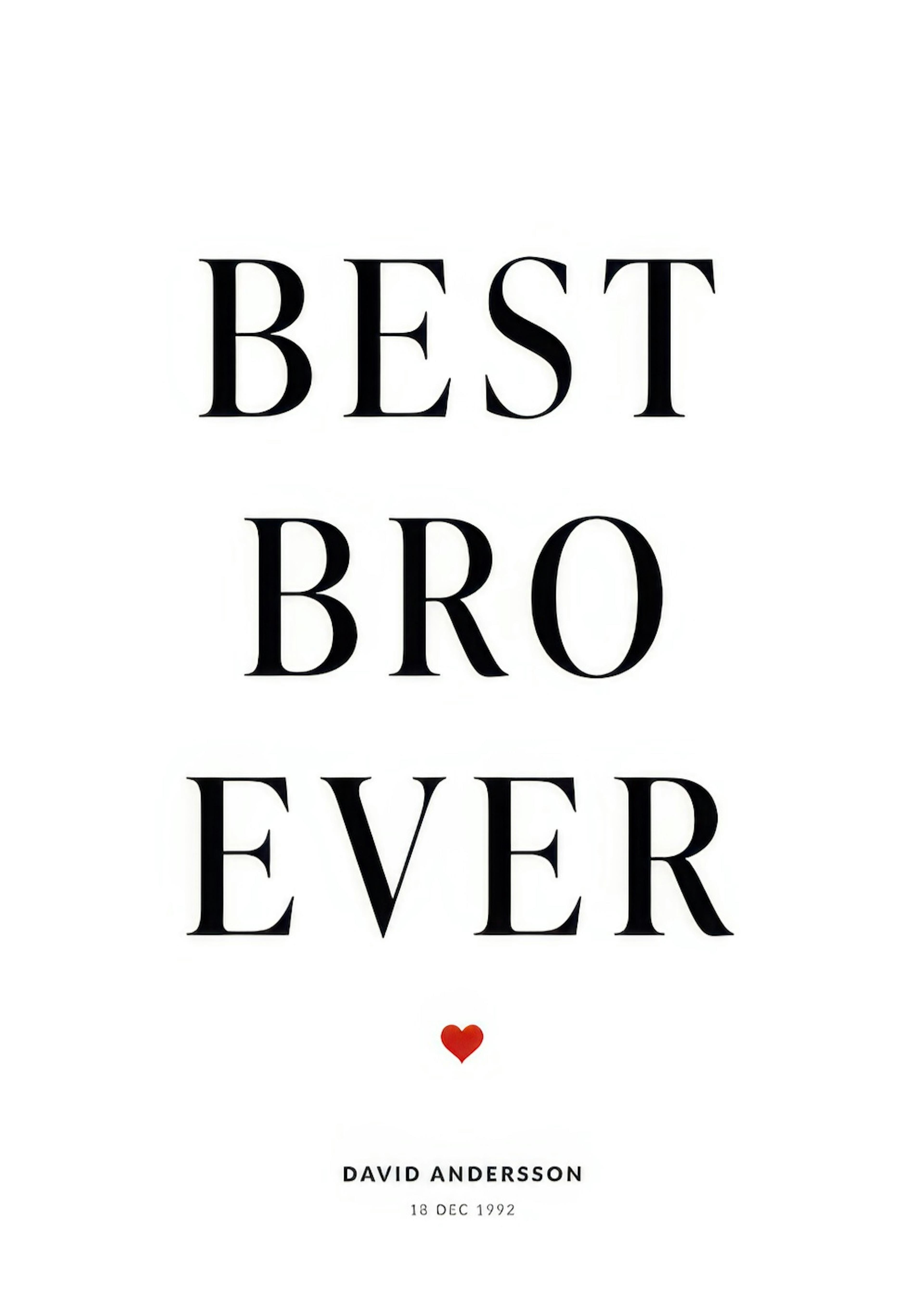 Best Bro Personal Affiche 0
