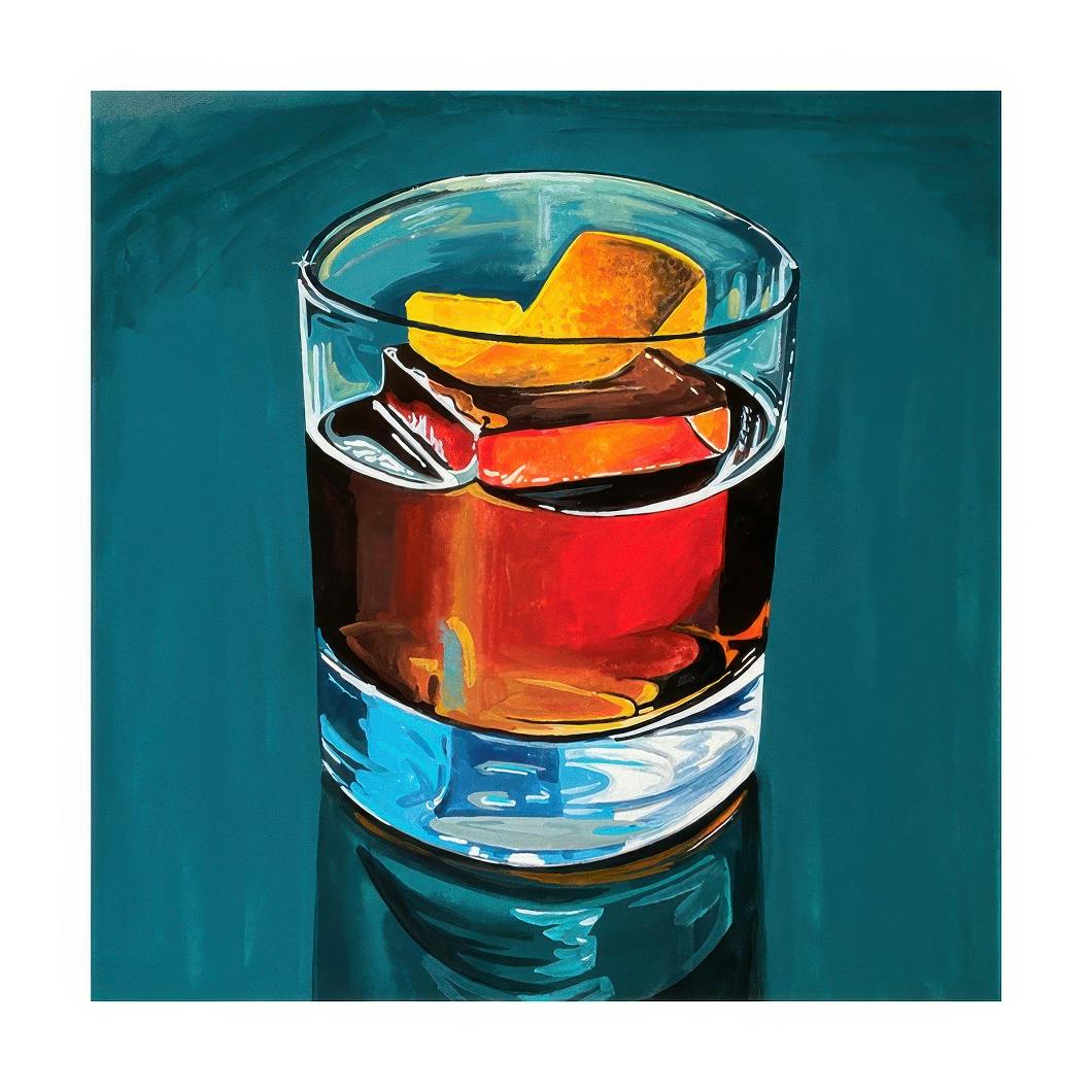 Kate Birch - Old Fashioned with a Twist of Orange Poster (50x50 cm) - Poster