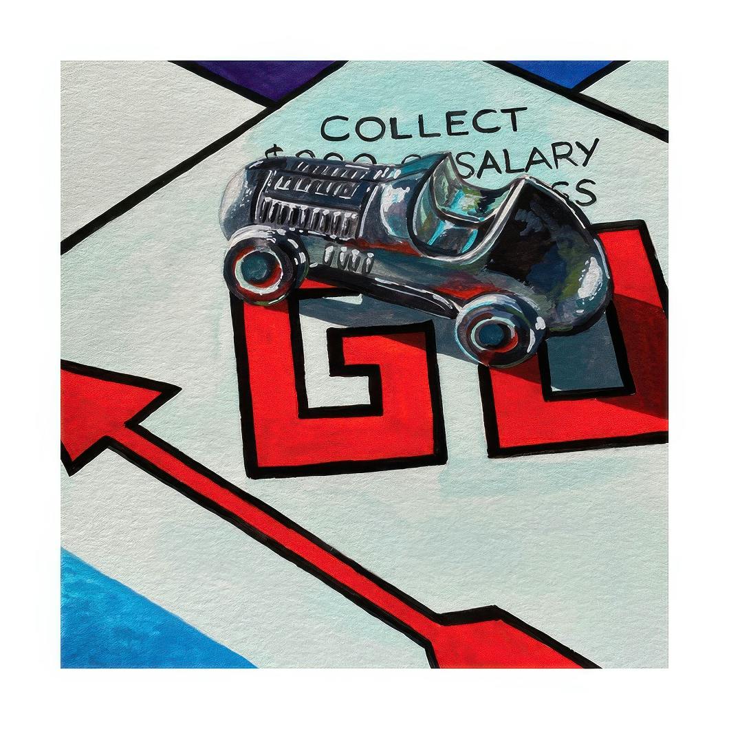 Kate Birch - Monopoly Car Print (50x50 cm)