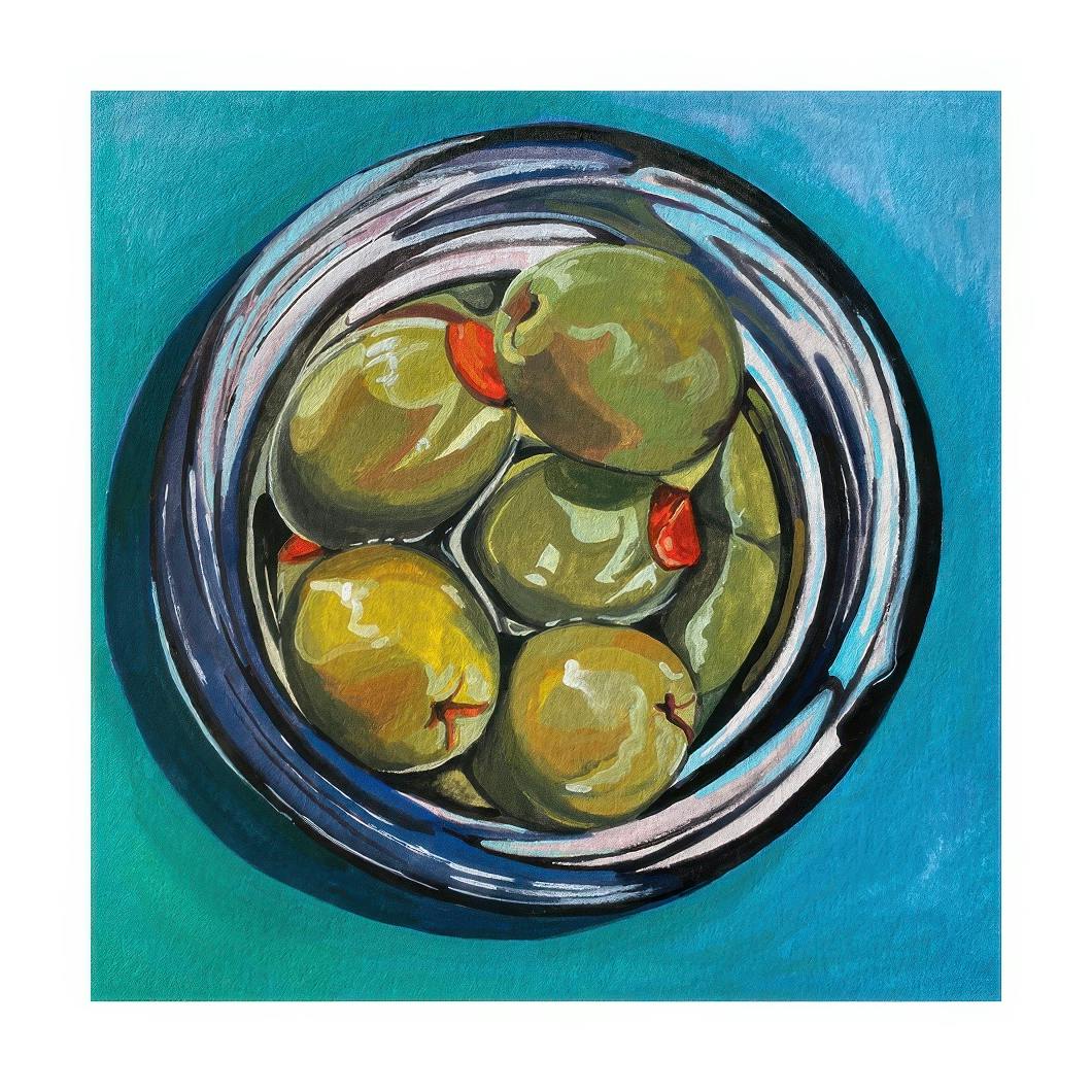 Kate Birch - Olives in a Jar Plakat (50x50 cm)