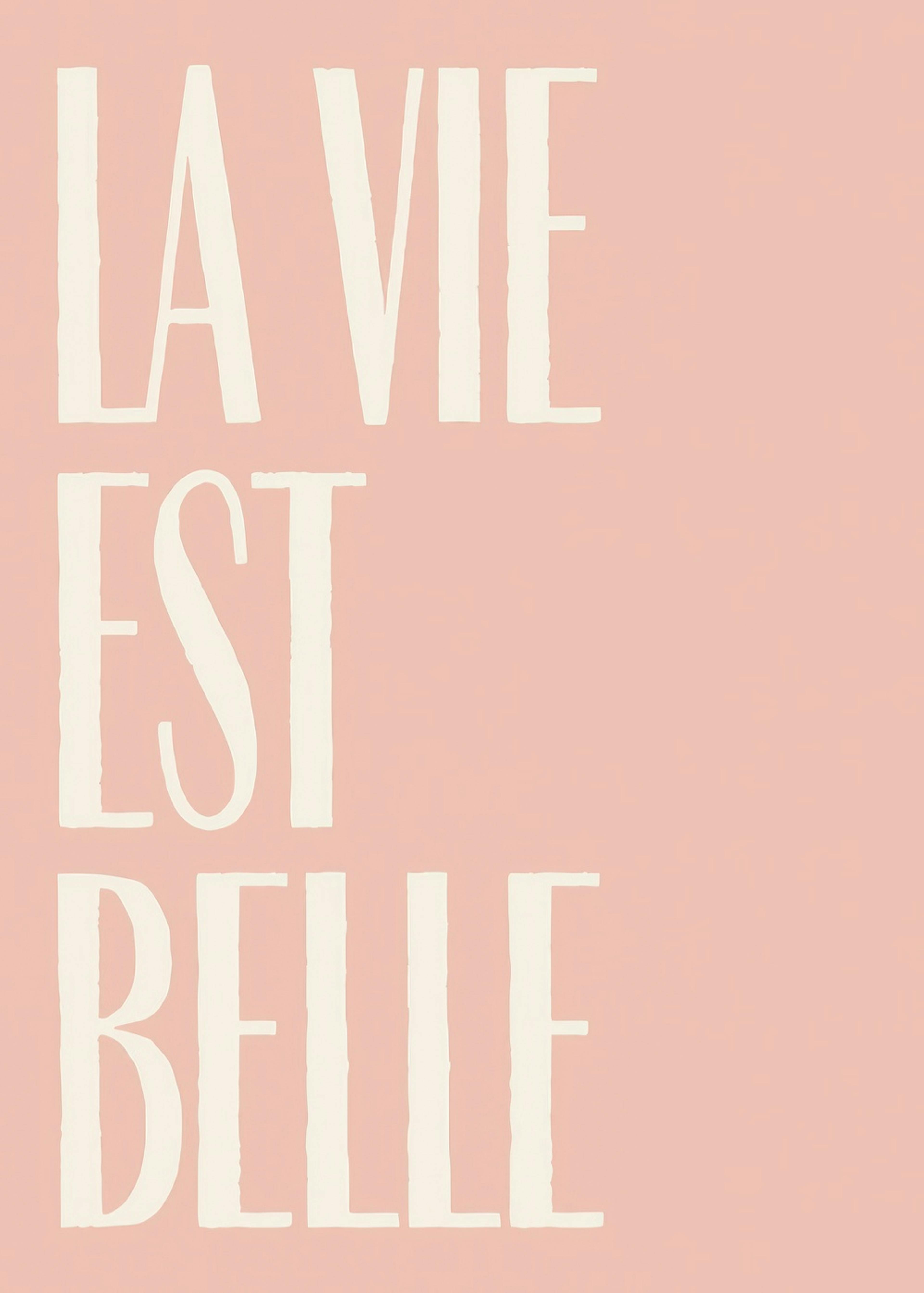La Vie Est Belle Text Plagát 0
