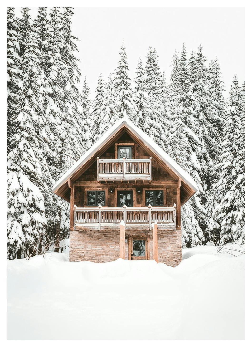 Holiday Cabin Poster (13x18 cm)- Posters de inverno