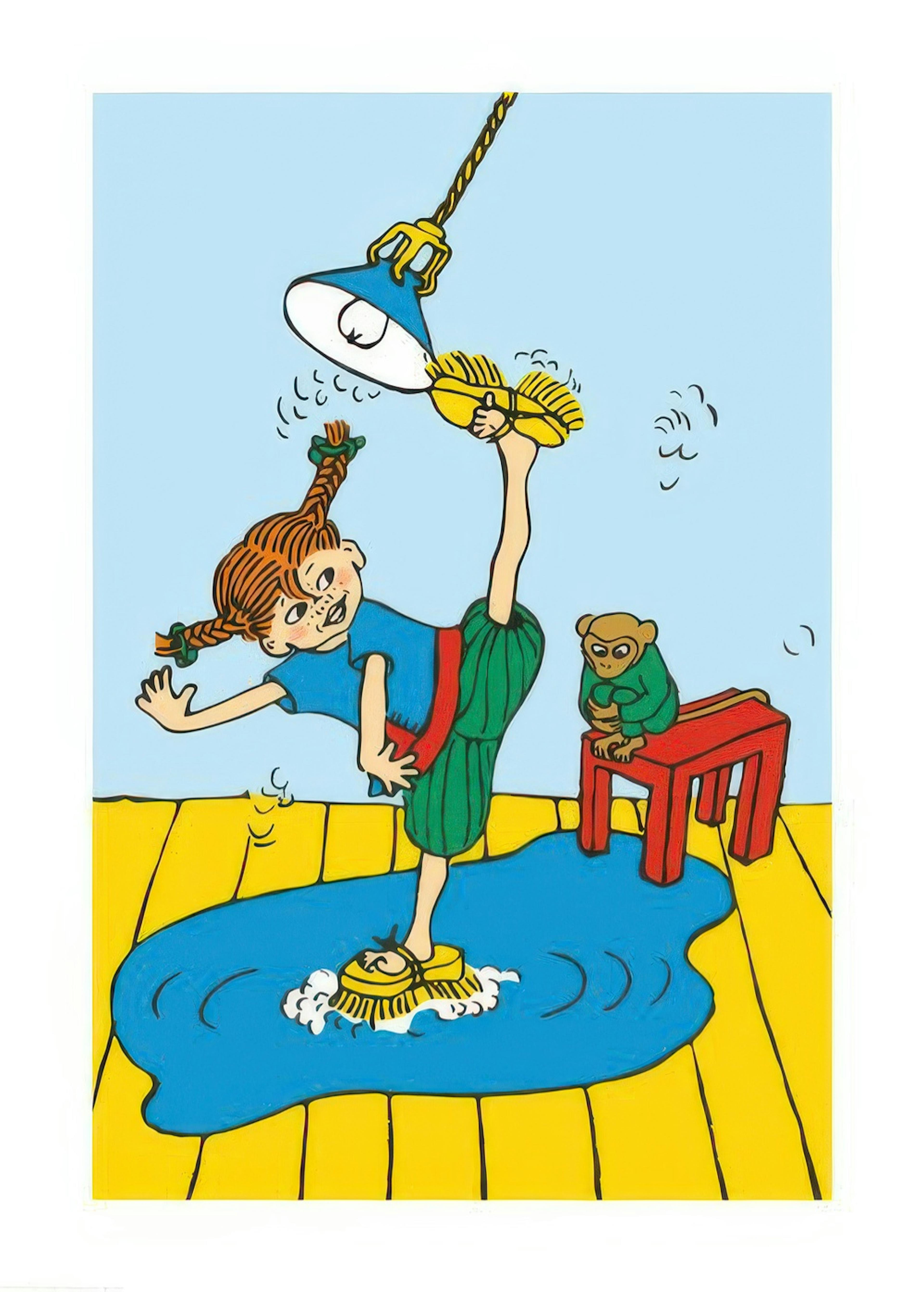 Pippi Longstocking Cleaning Plakat 0