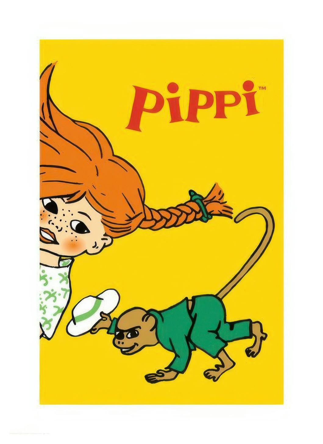 Prints - Pippi Longstocking and Mr Nilsson Print (30x40 cm) - Astrid Lindgren's posters