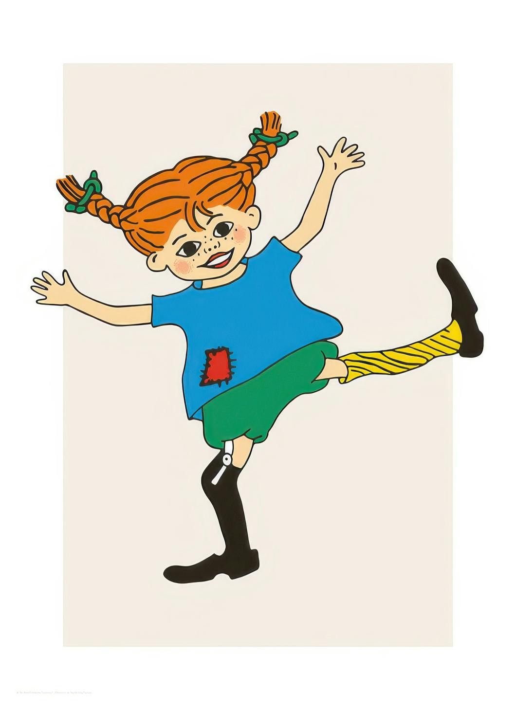 Prints - Pippi Longstocking Illustration Print (50x70 cm) - Astrid Lindgren's posters