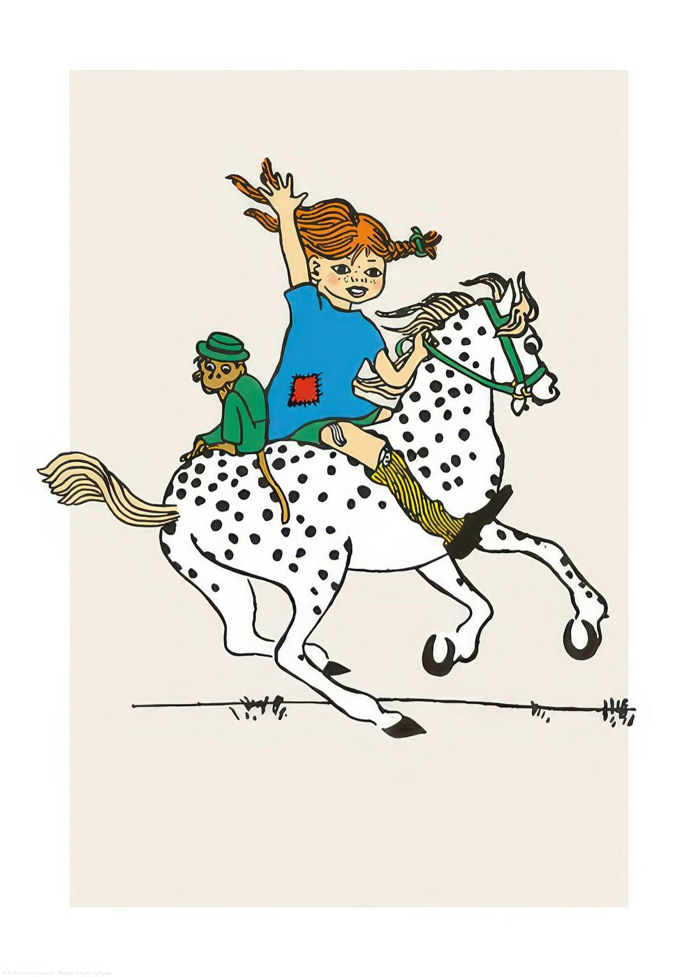 Pippi Longstocking Riding Print 0