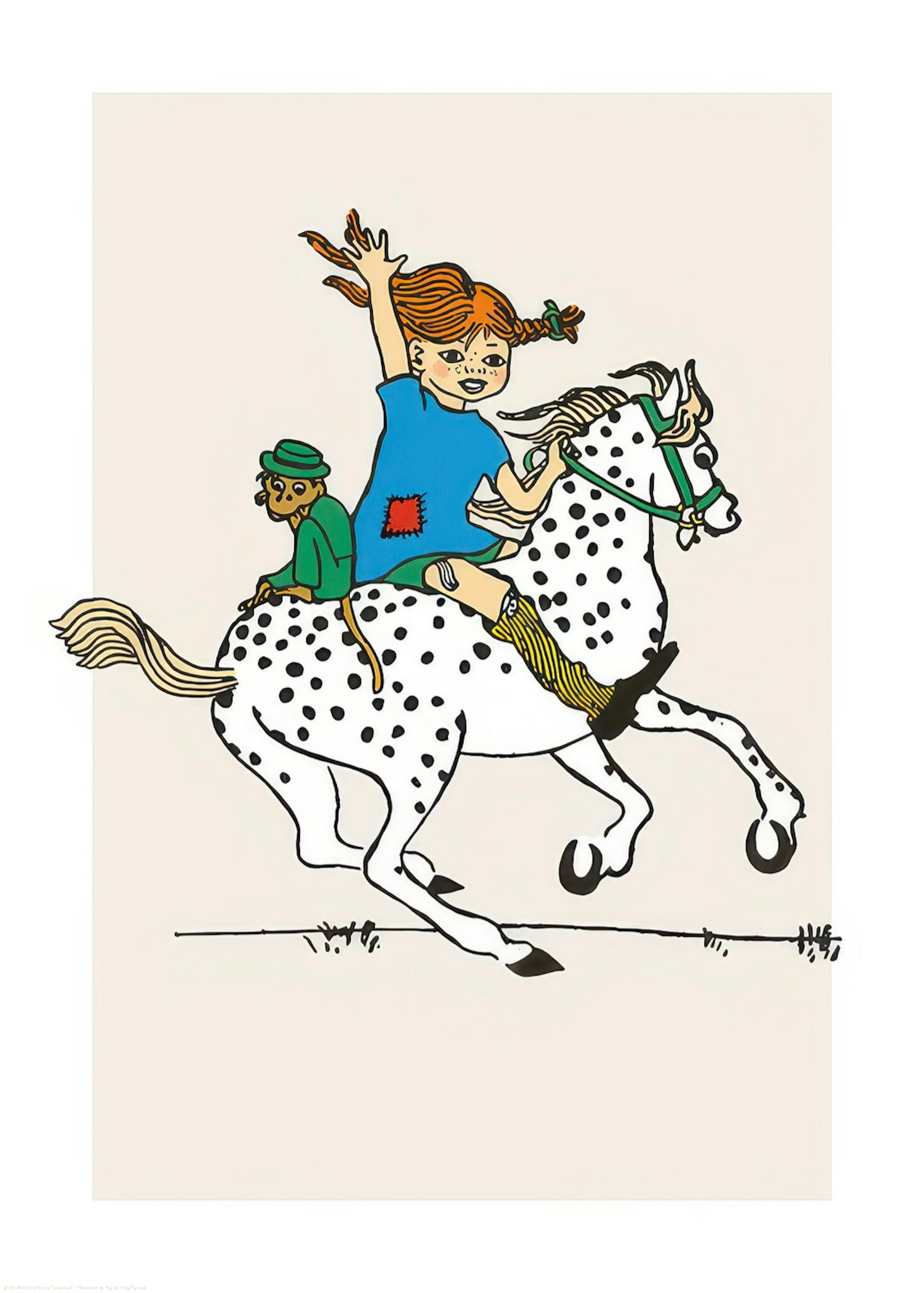 Pippi Langstrømpe Rider plakat 0