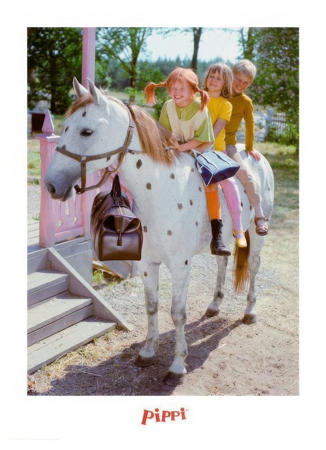 Prints - Pippi Longstocking, Annika and Tommy Print (21x30 cm) - Astrid Lindgren's posters