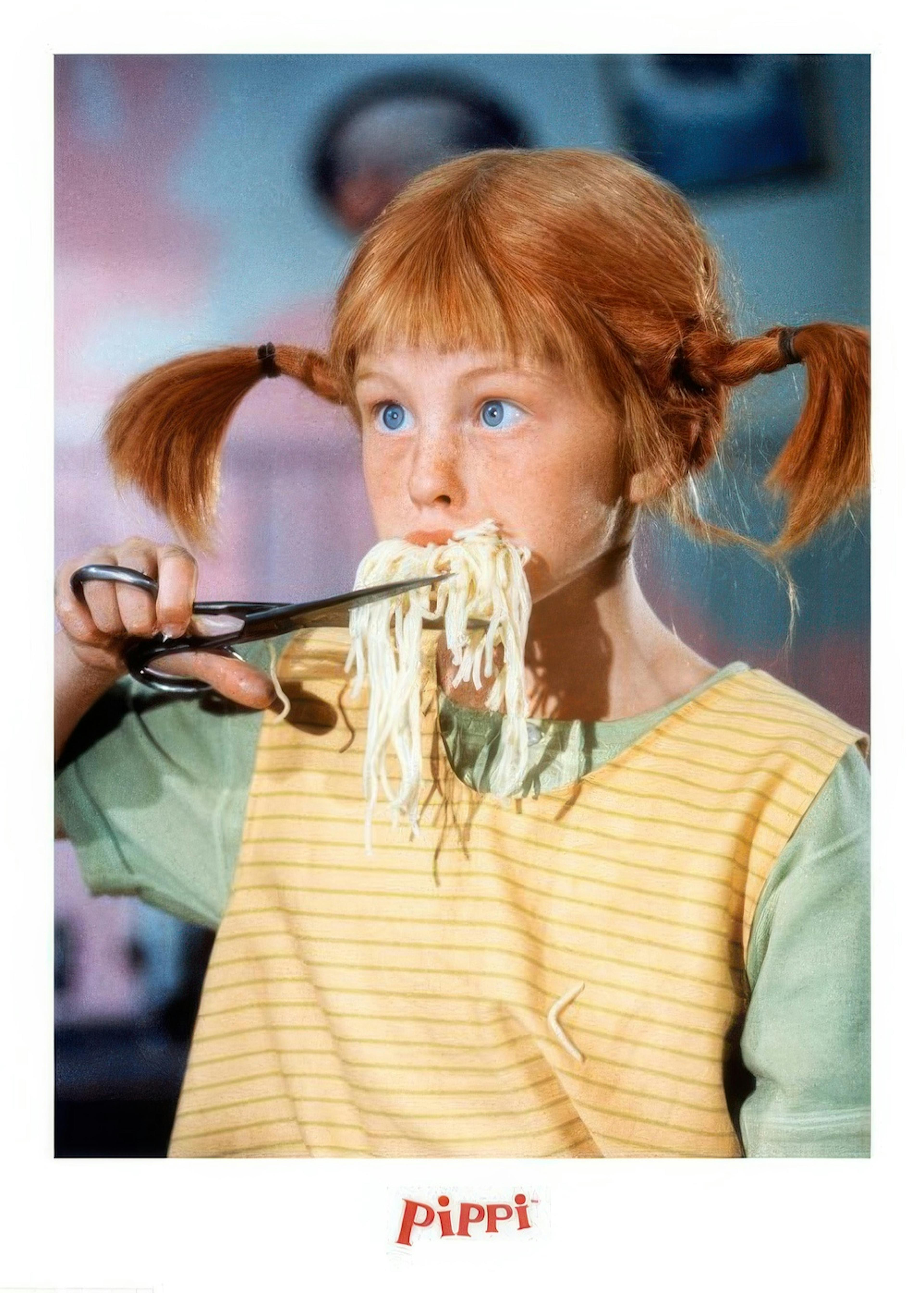 Pippi Longstocking Eats Spaghetti Print 0