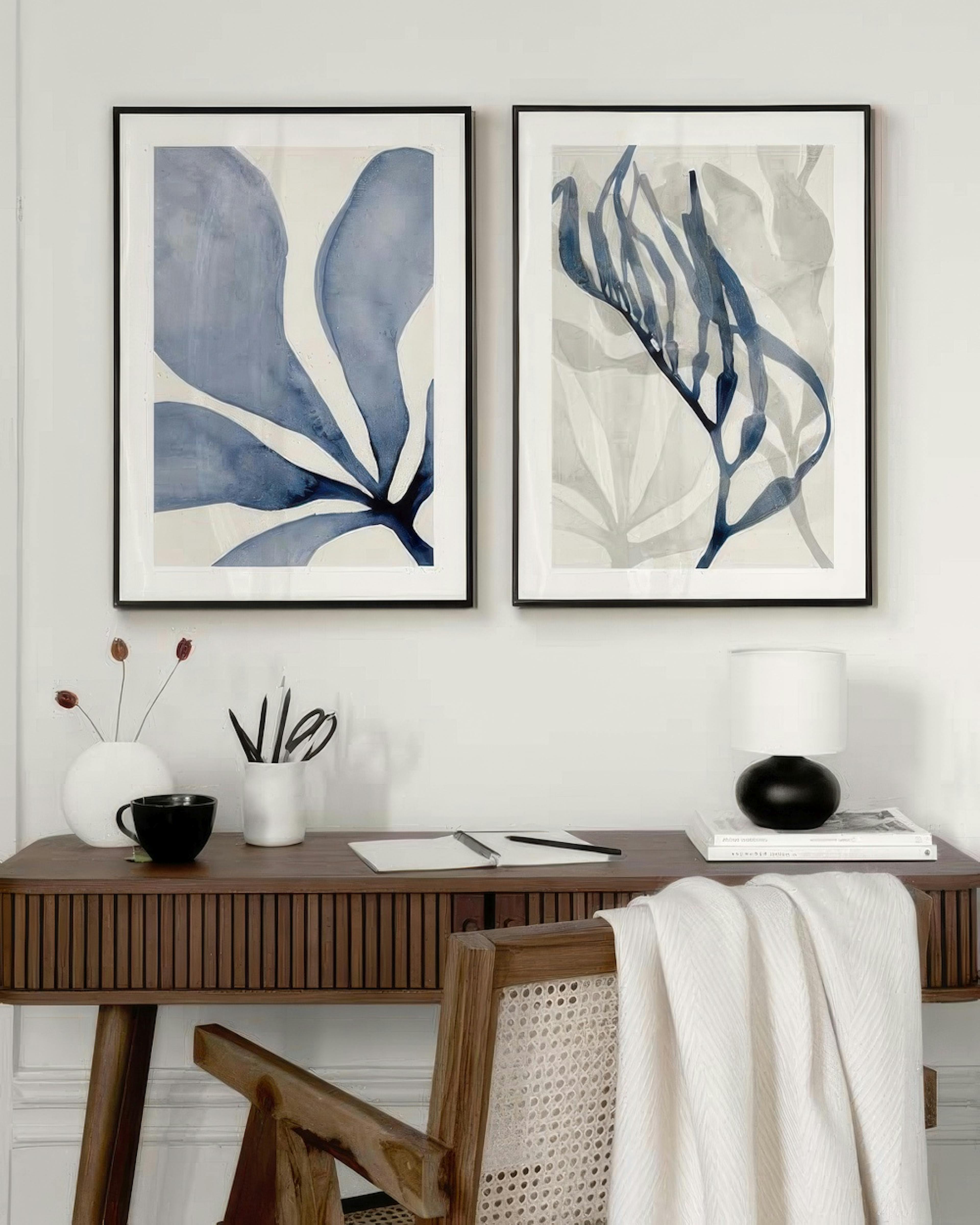 Watercolour Seaweed Duo Πακέτο με poster