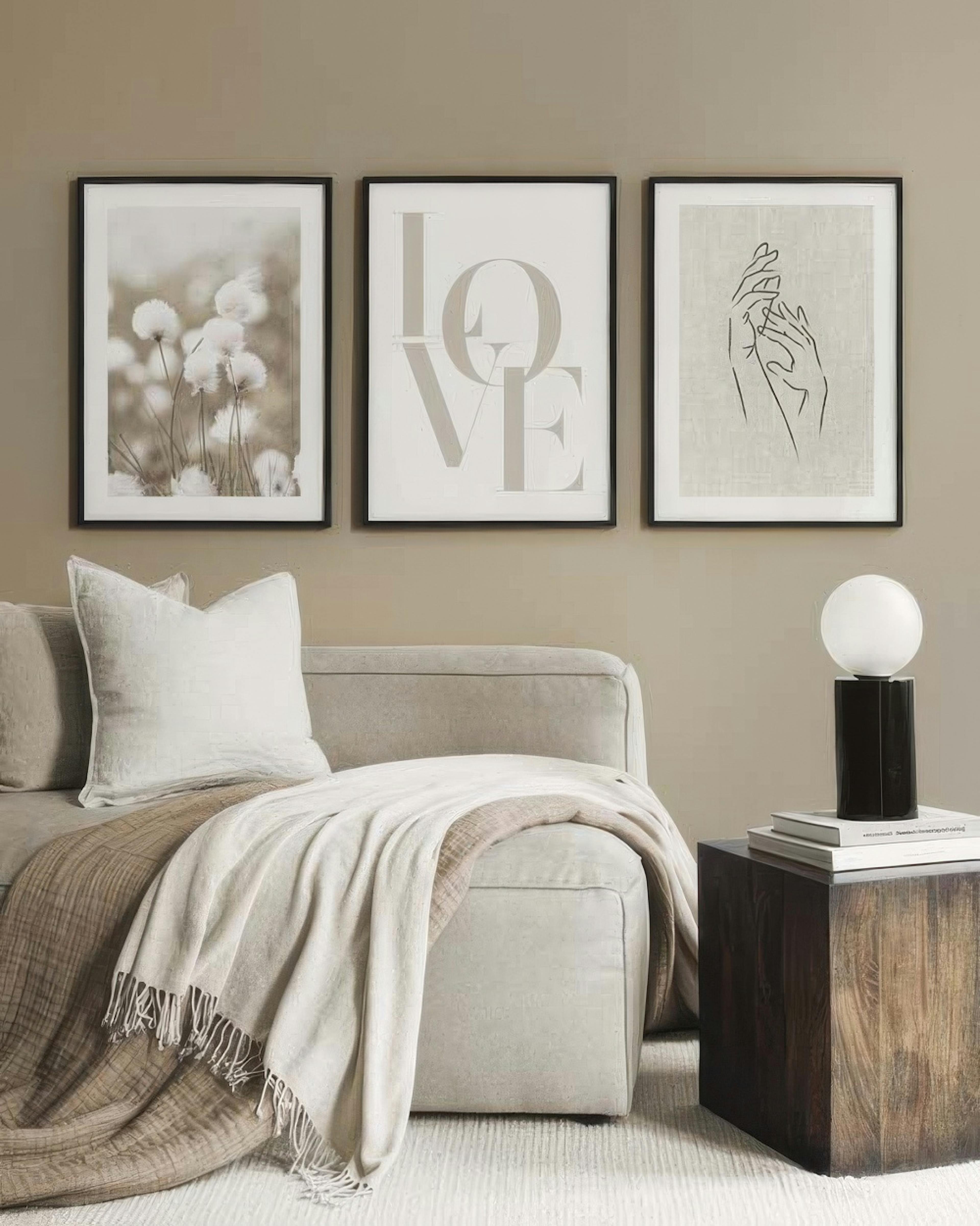 Soft Beige Trio Postersets