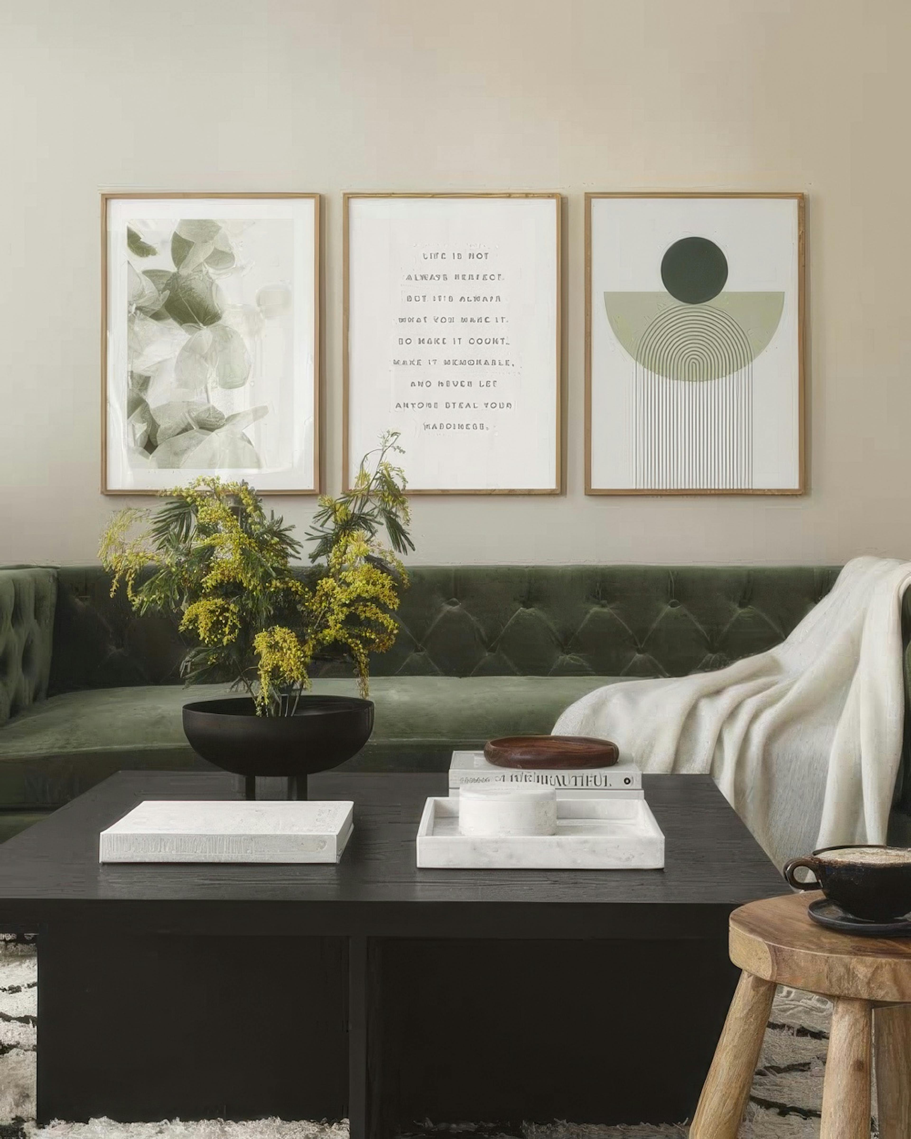 Soft Green Trio pacchetto di poster 0