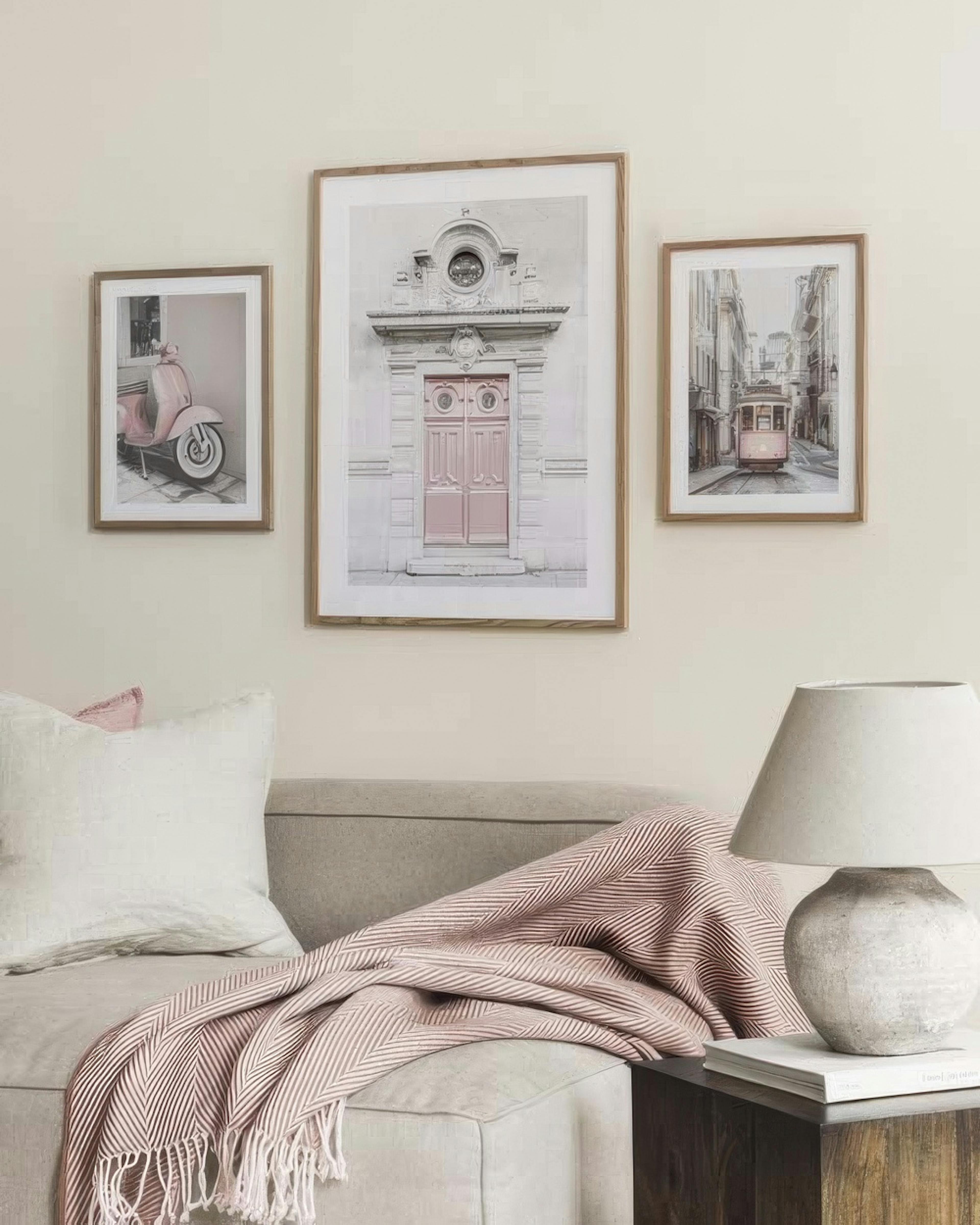 Pink Aesthetic Trio Poster pack 0