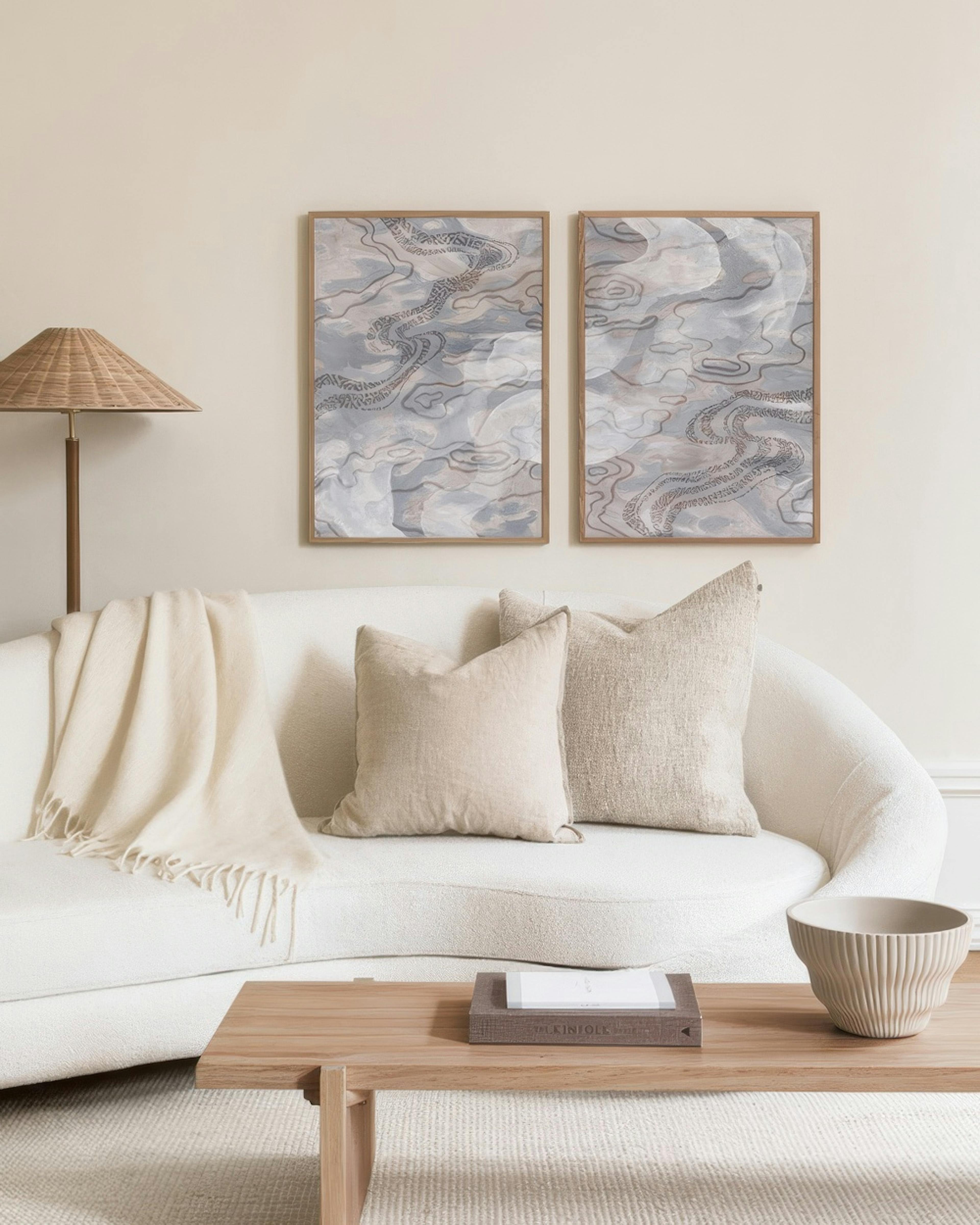 Beige Pattern Duo Poster pack 0