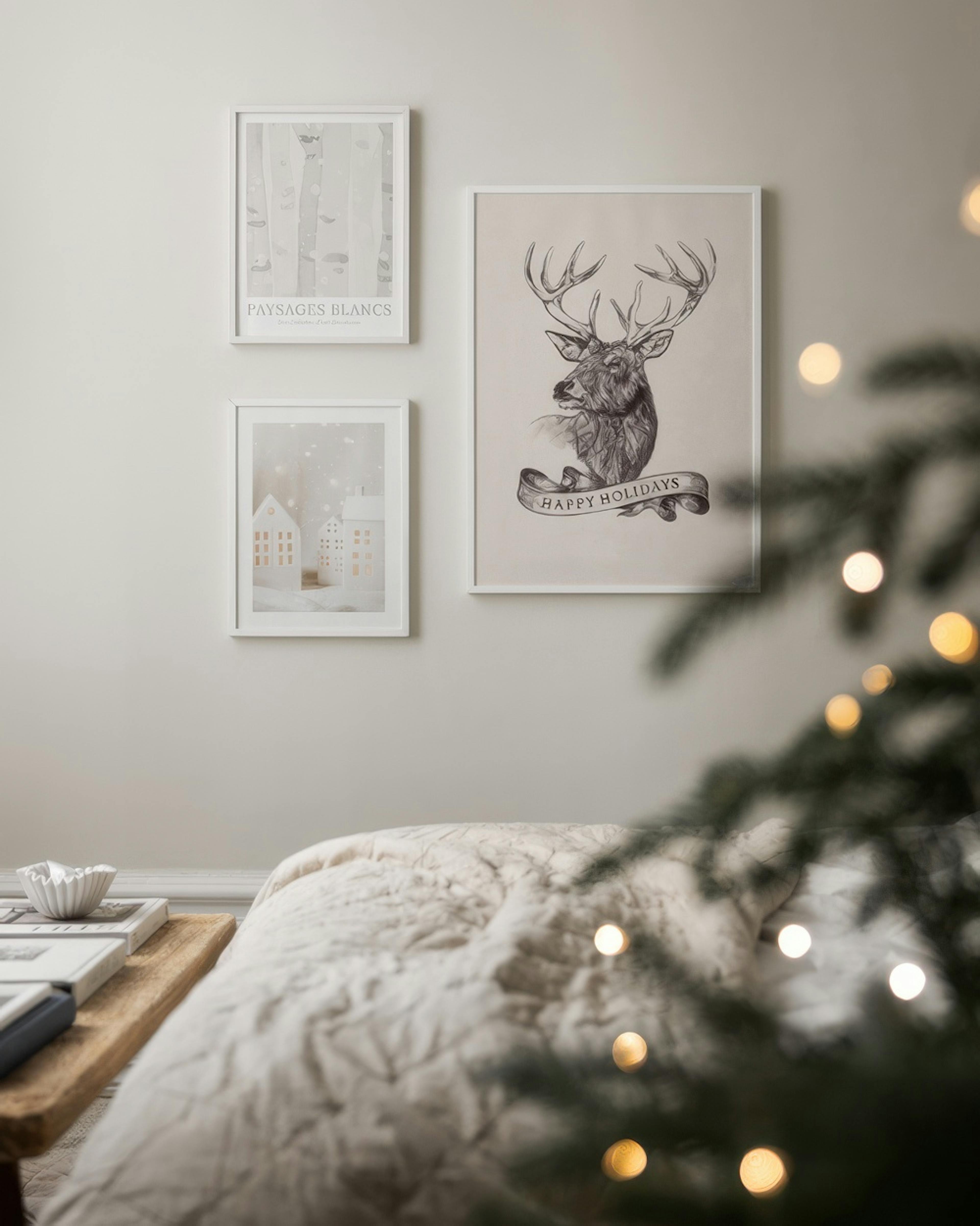 Beige Holiday Trio Lot de posters