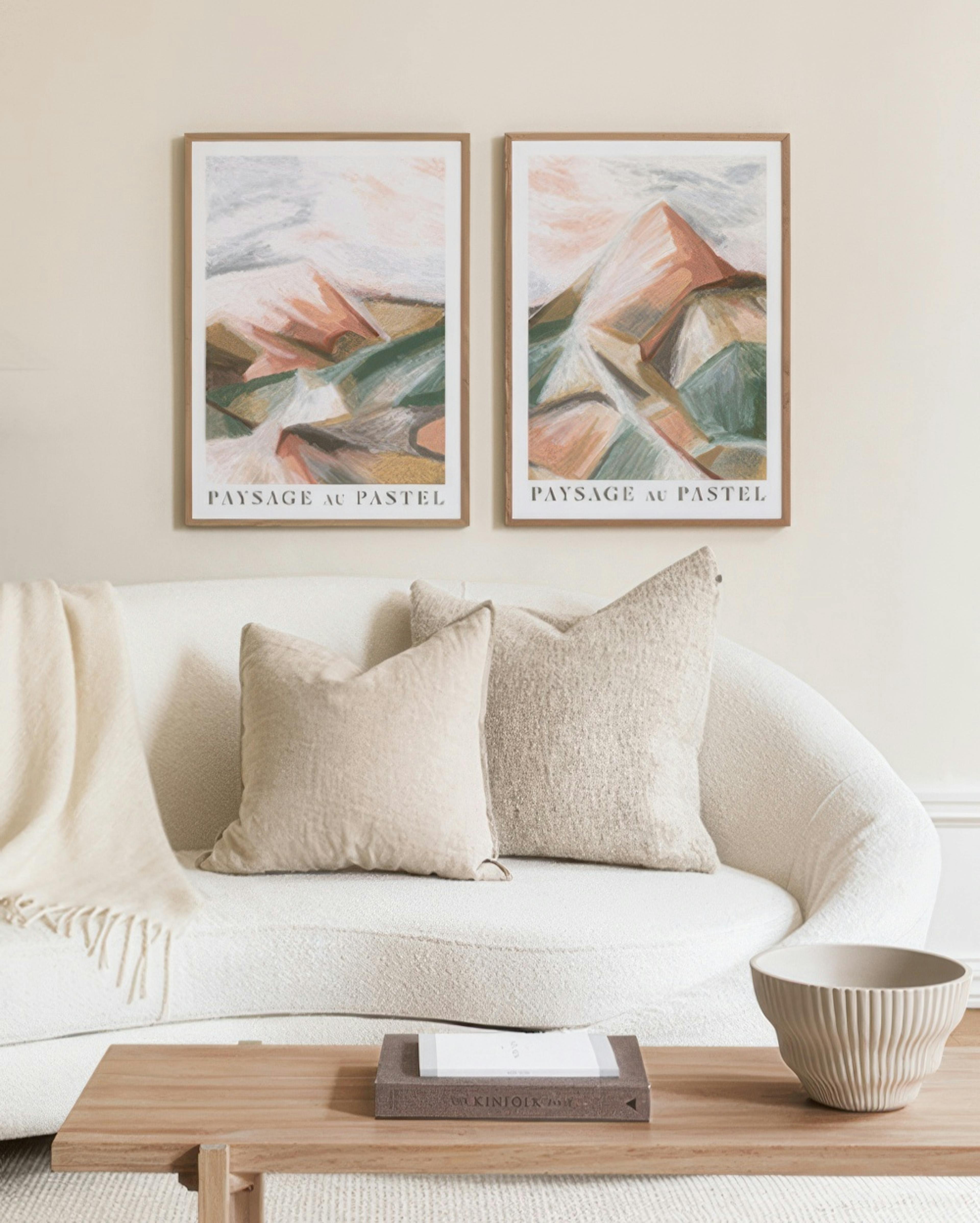 Paysage Au Pastel Duo Sady plagátov